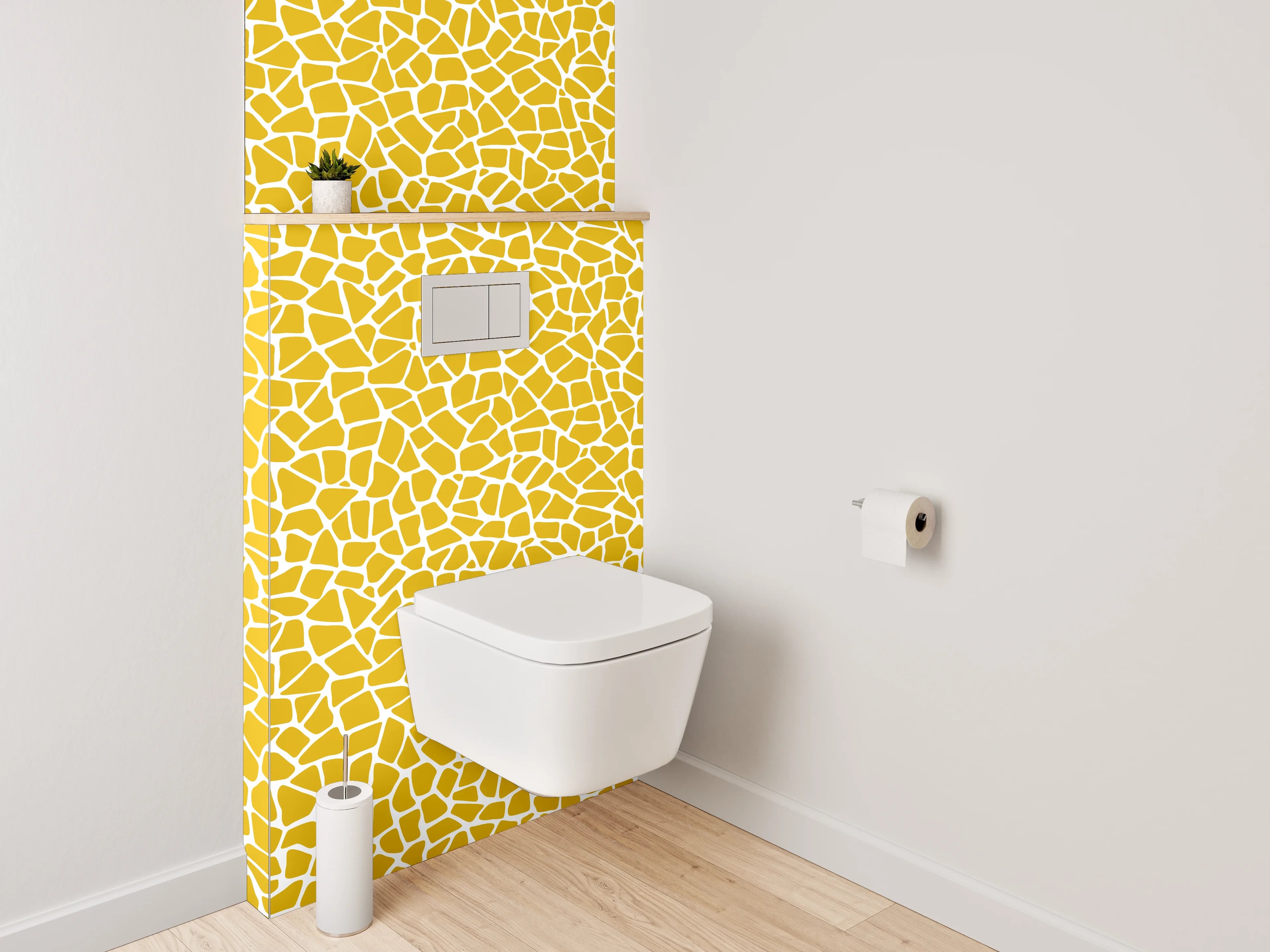 WC-Rückwand - Goldene Mosaik Struktur Muster