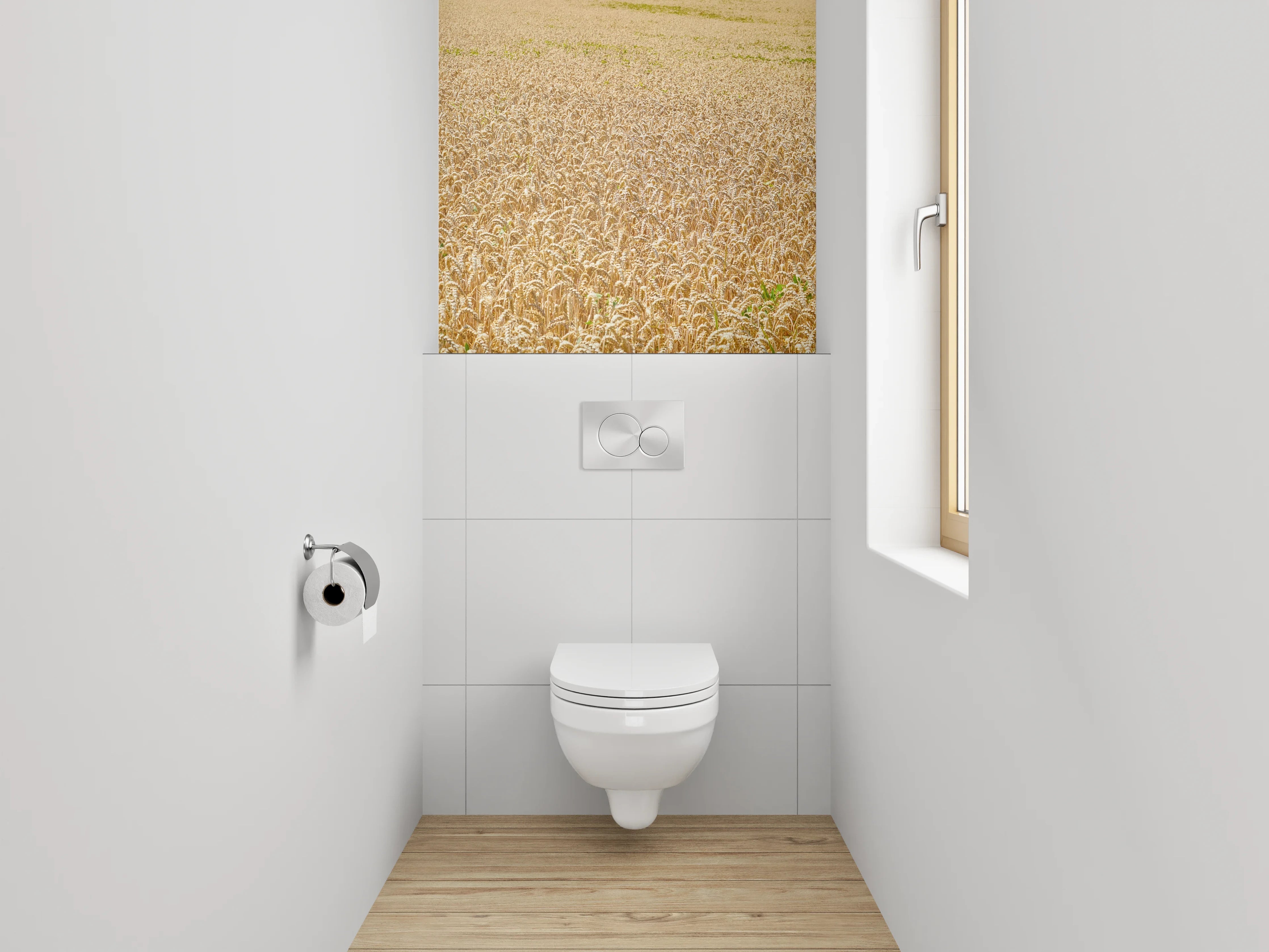 WC-Rückwand - Goldenes Weizenfeld Panorama