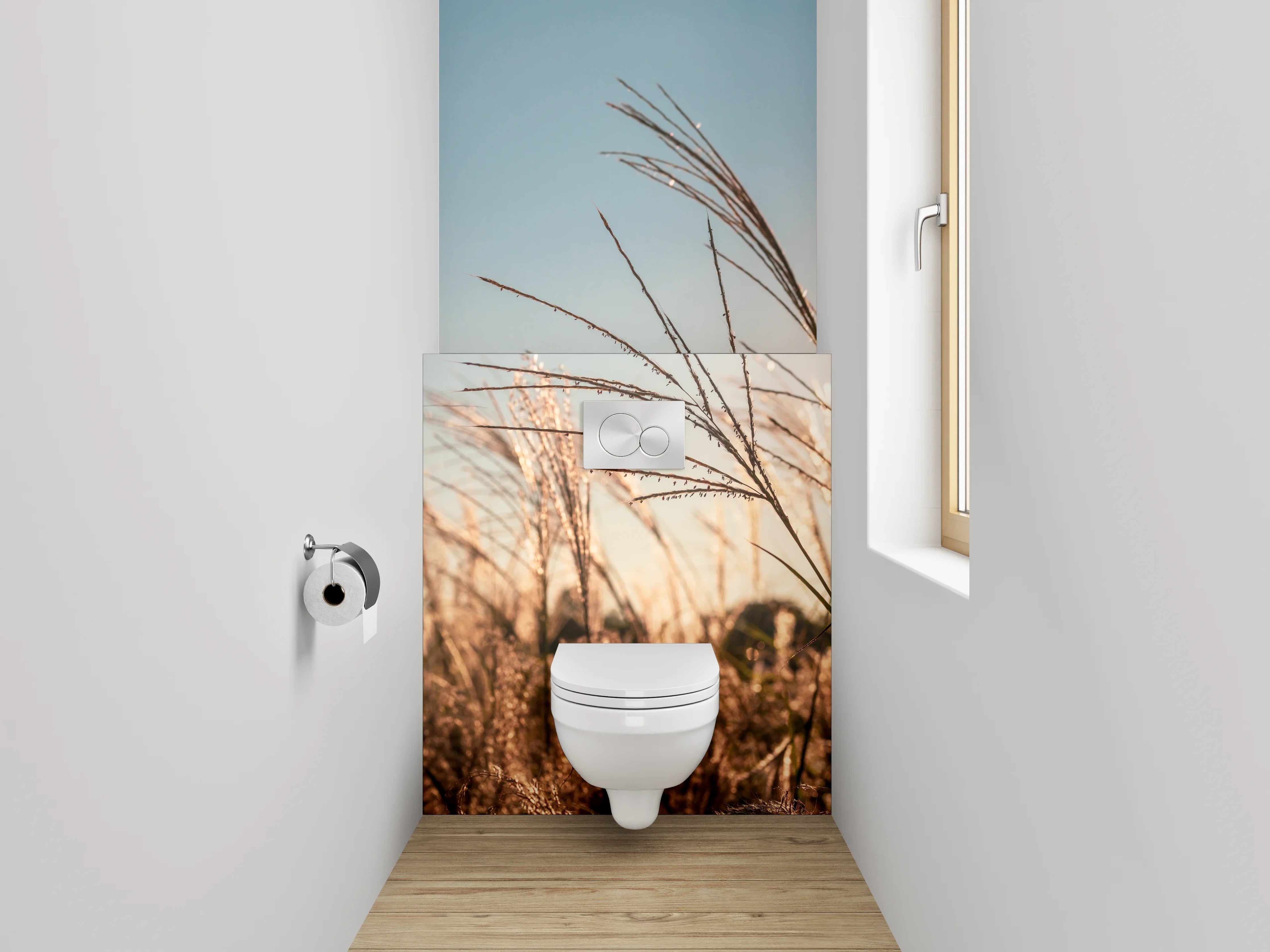 WC-Rückwand - Gräser im Sonnenlicht Naturfoto