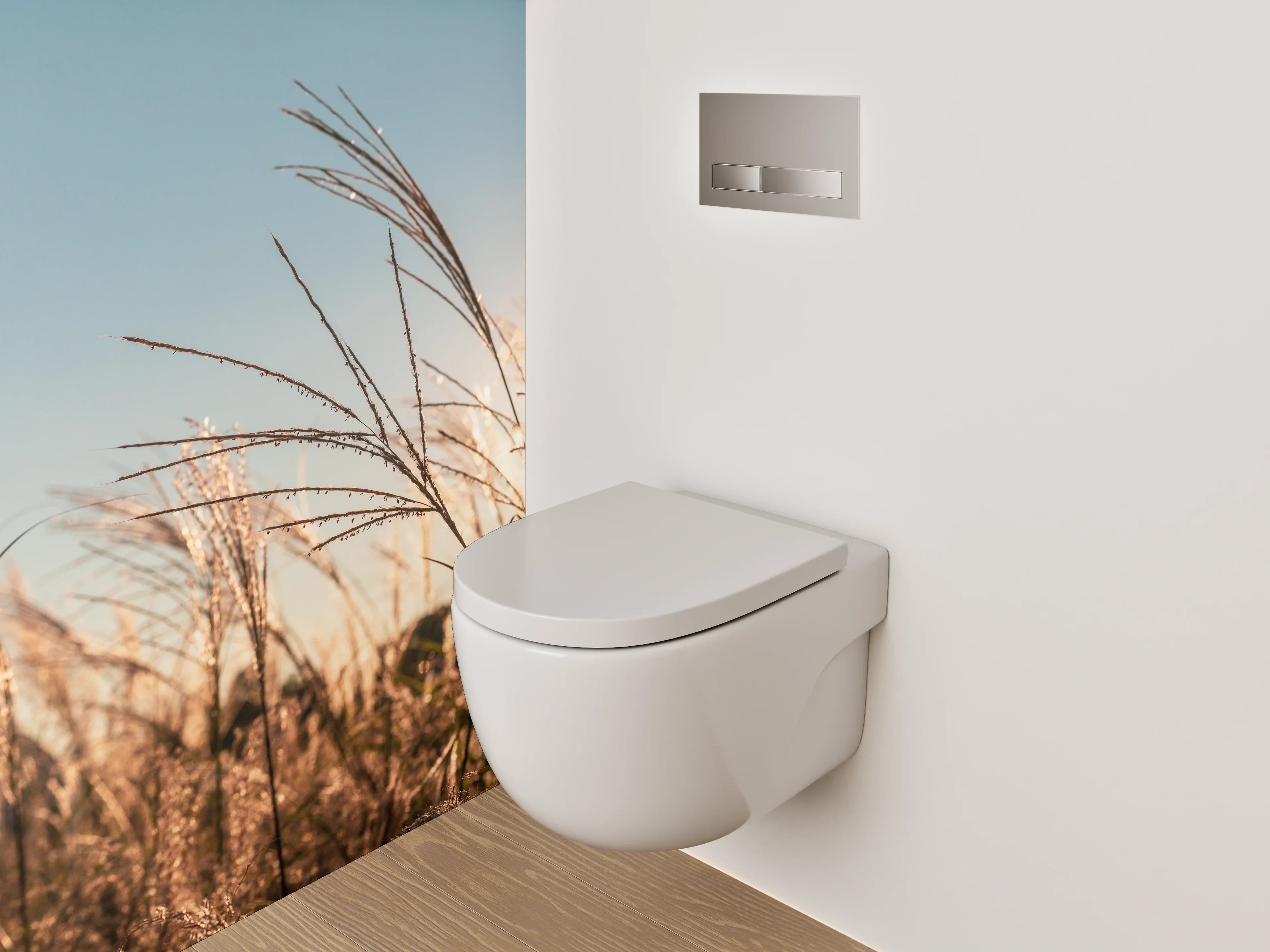 WC-Rückwand - Gräser im Sonnenlicht Naturfoto