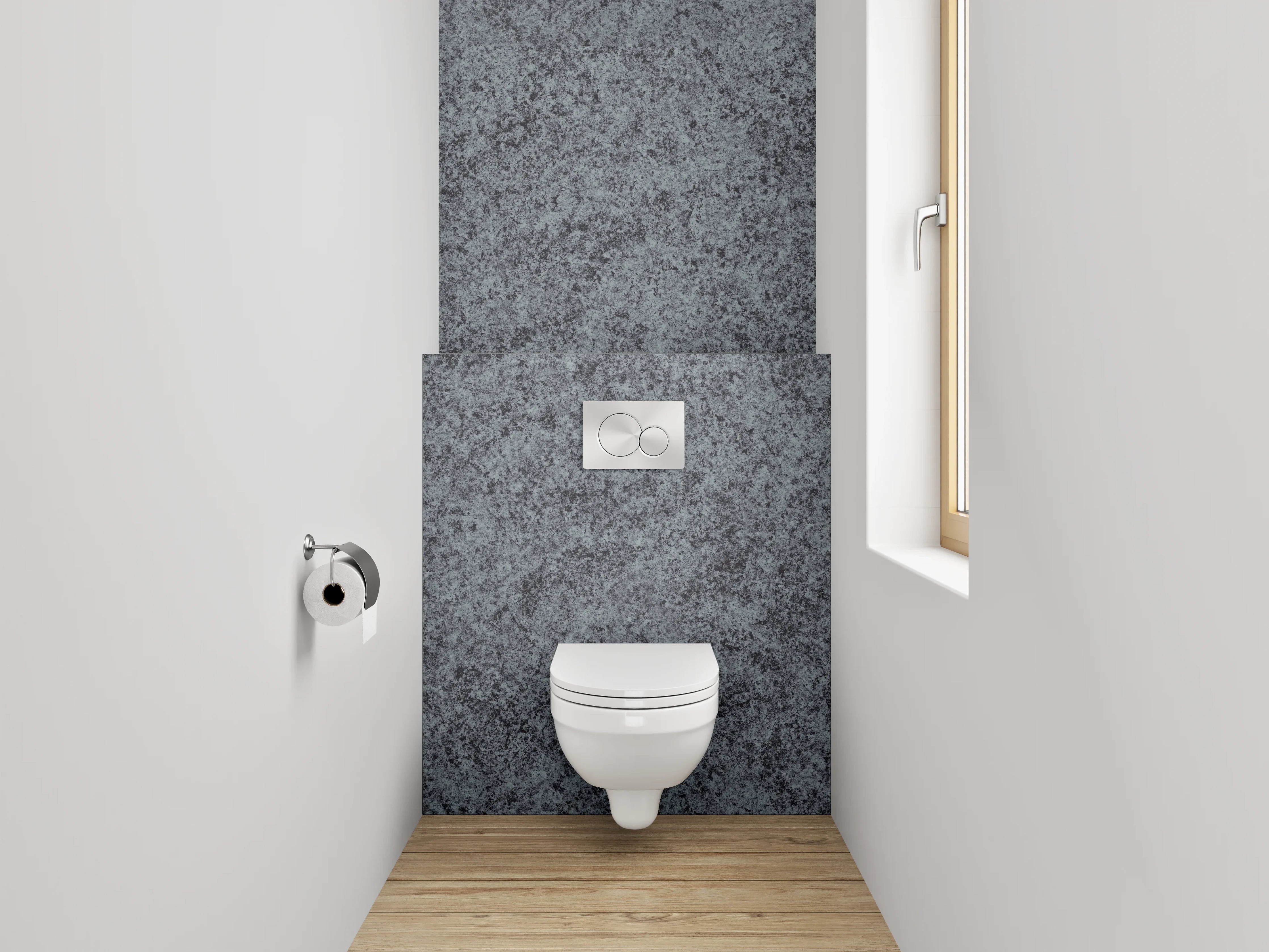WC-Rückwand - Granit Dunkelgrau Struktur