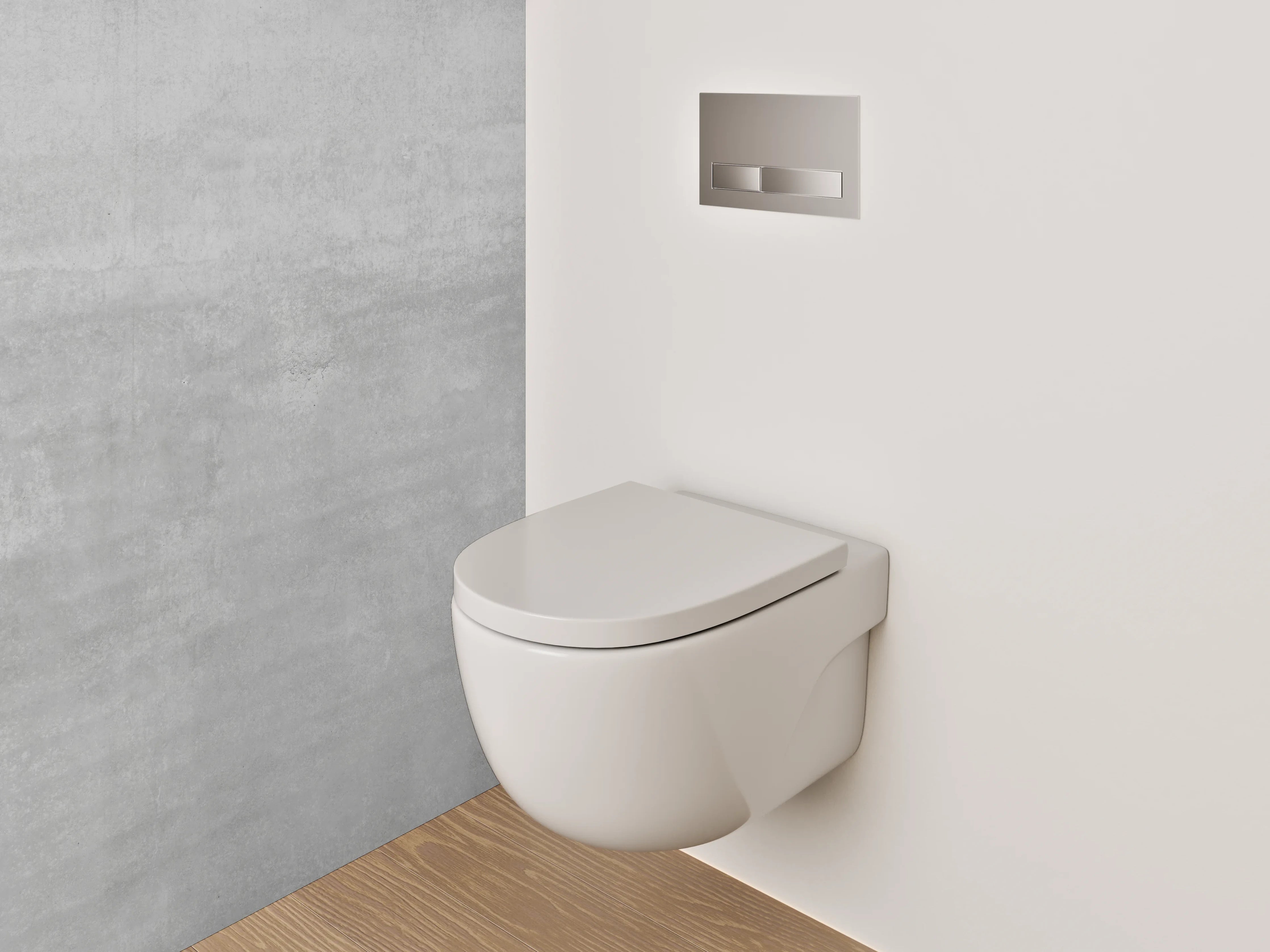 WC-Rückwand - Graue Betonwand mit feiner Textur