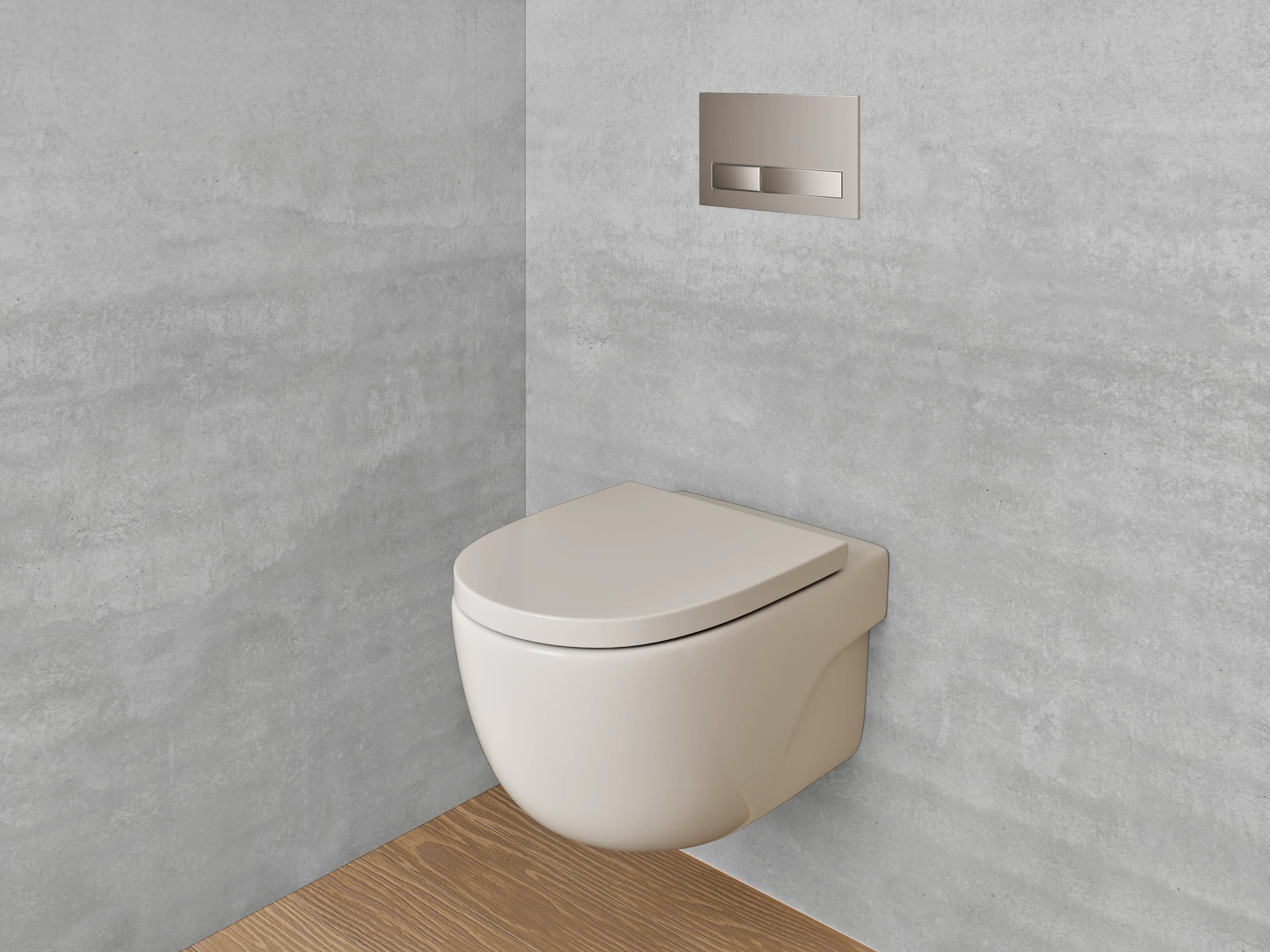 WC-Rückwand - Graue Betonwand mit feiner Textur