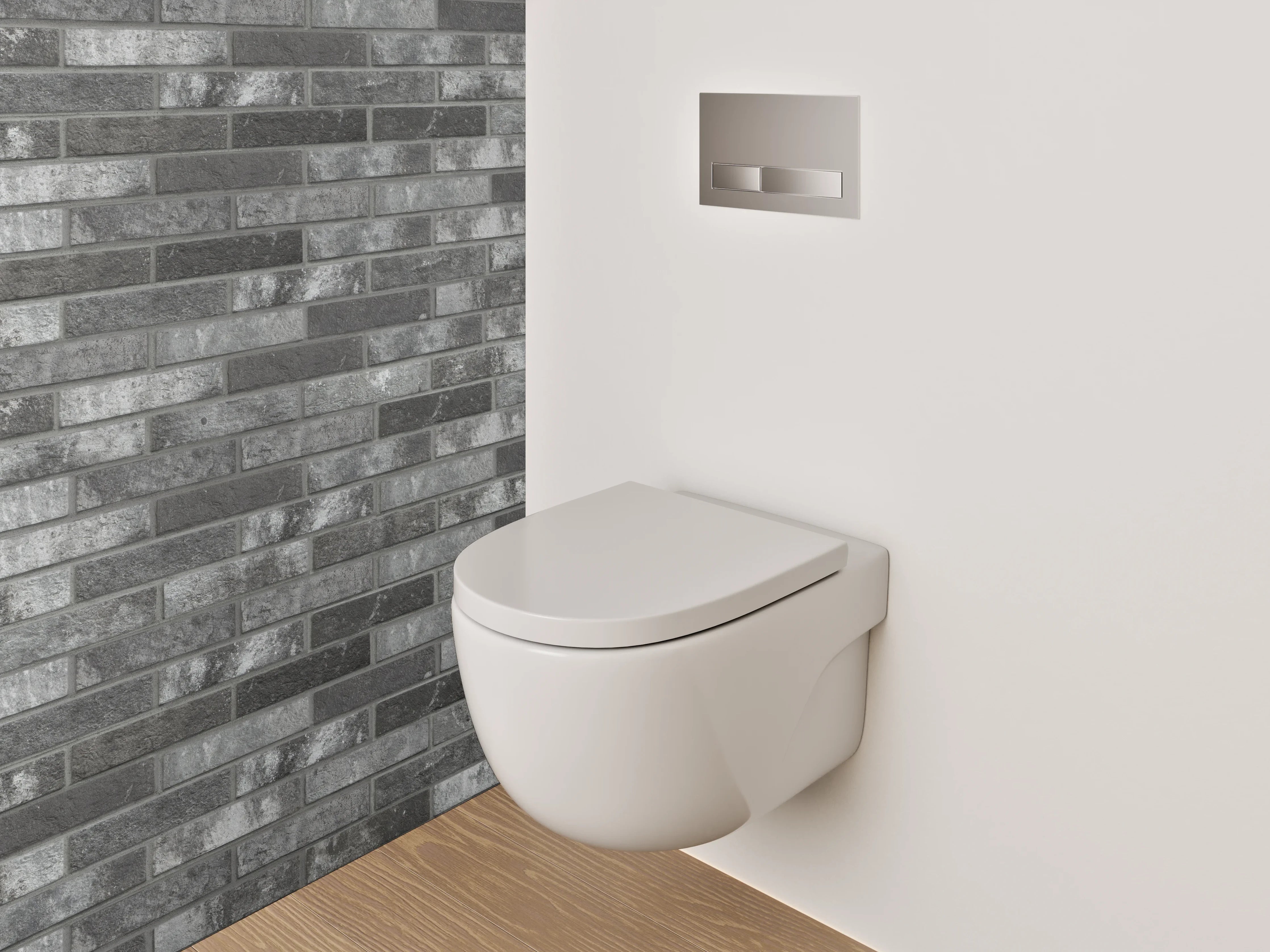 WC-Rückwand - Graue Marmor Mosaik Wanddekoration