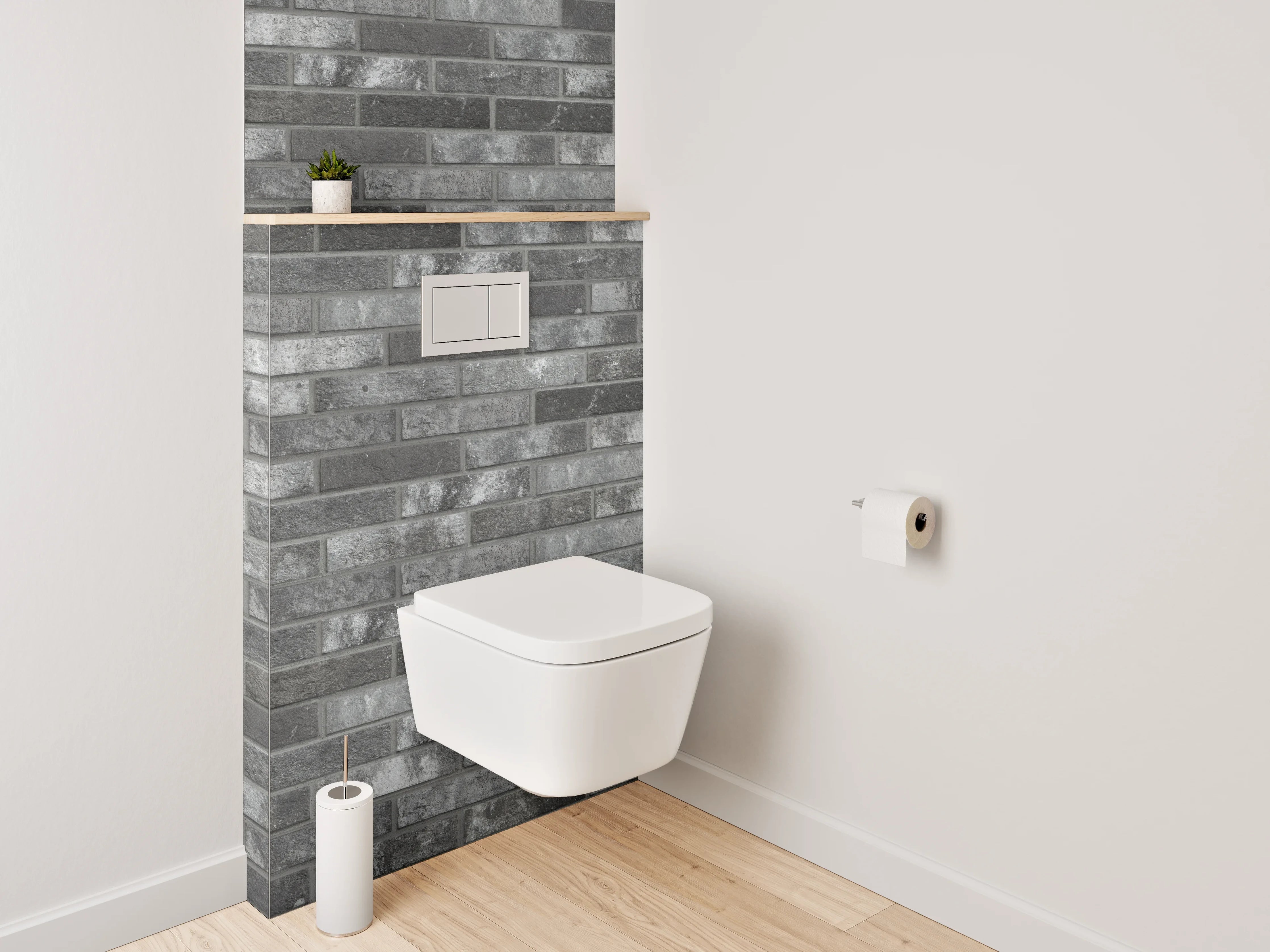 WC-Rückwand - Graue Marmor Mosaik Wanddekoration