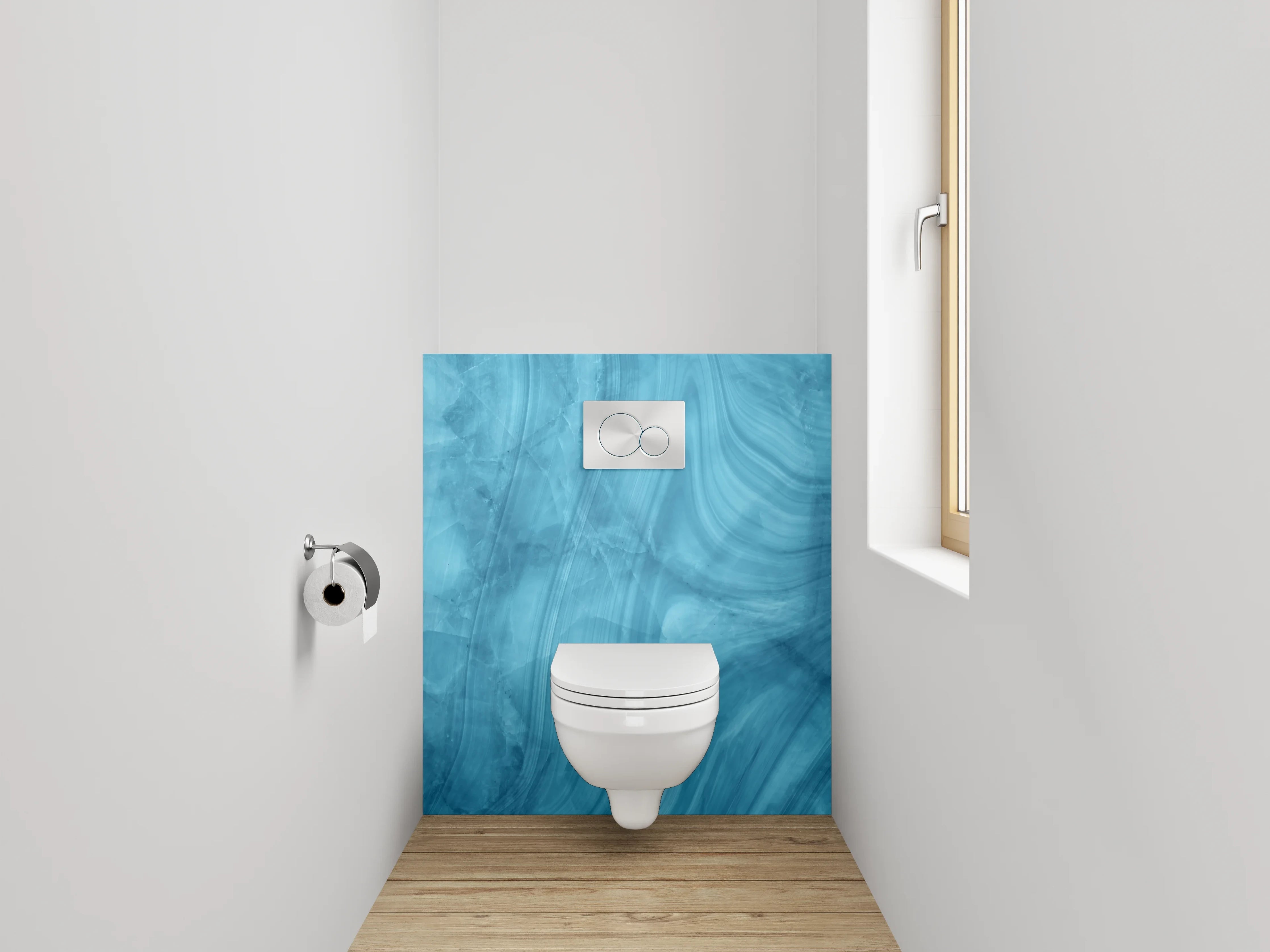 WC-Rückwand - Graue Marmor-Wolken