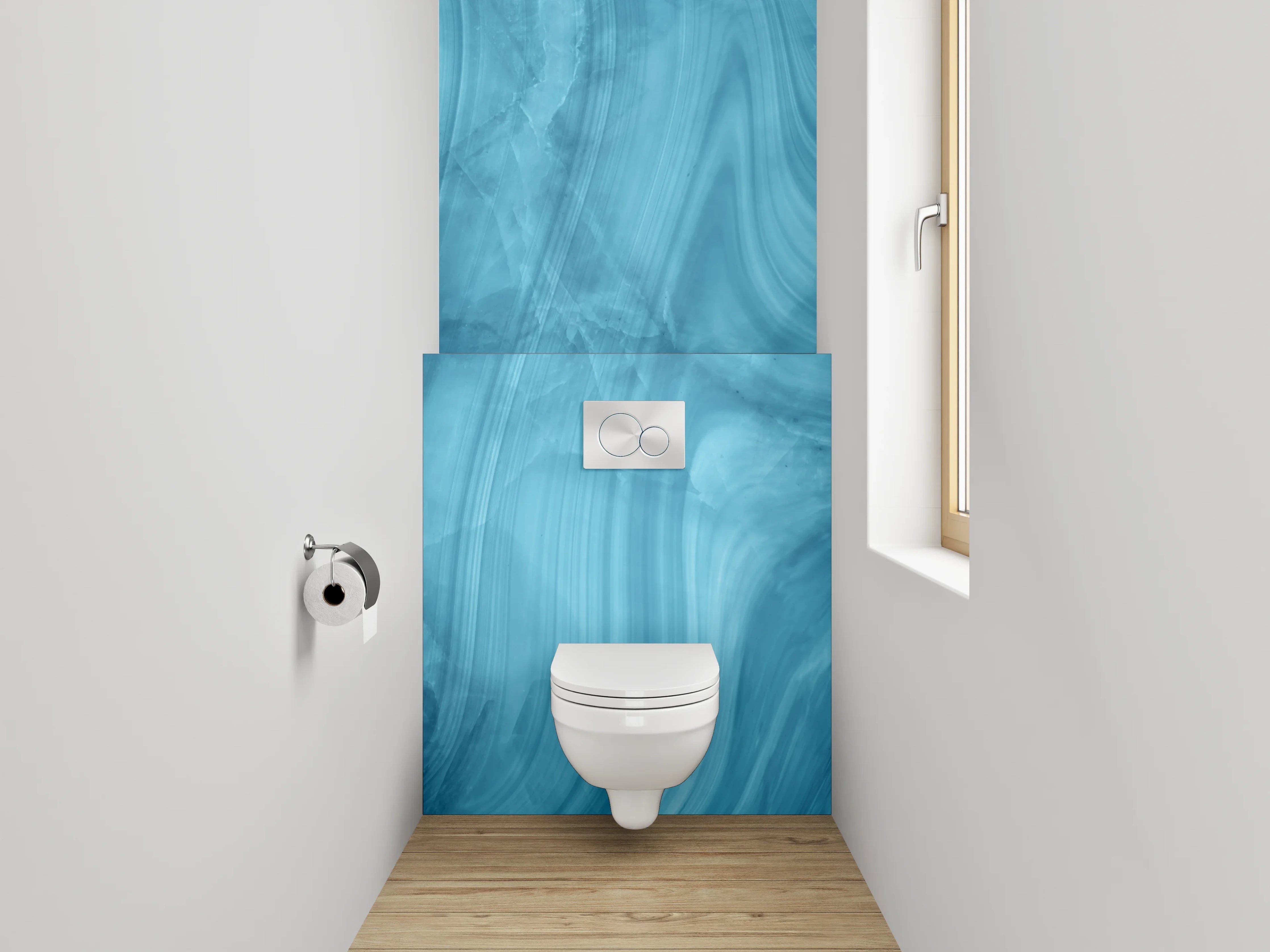 WC-Rückwand - Graue Marmor-Wolken