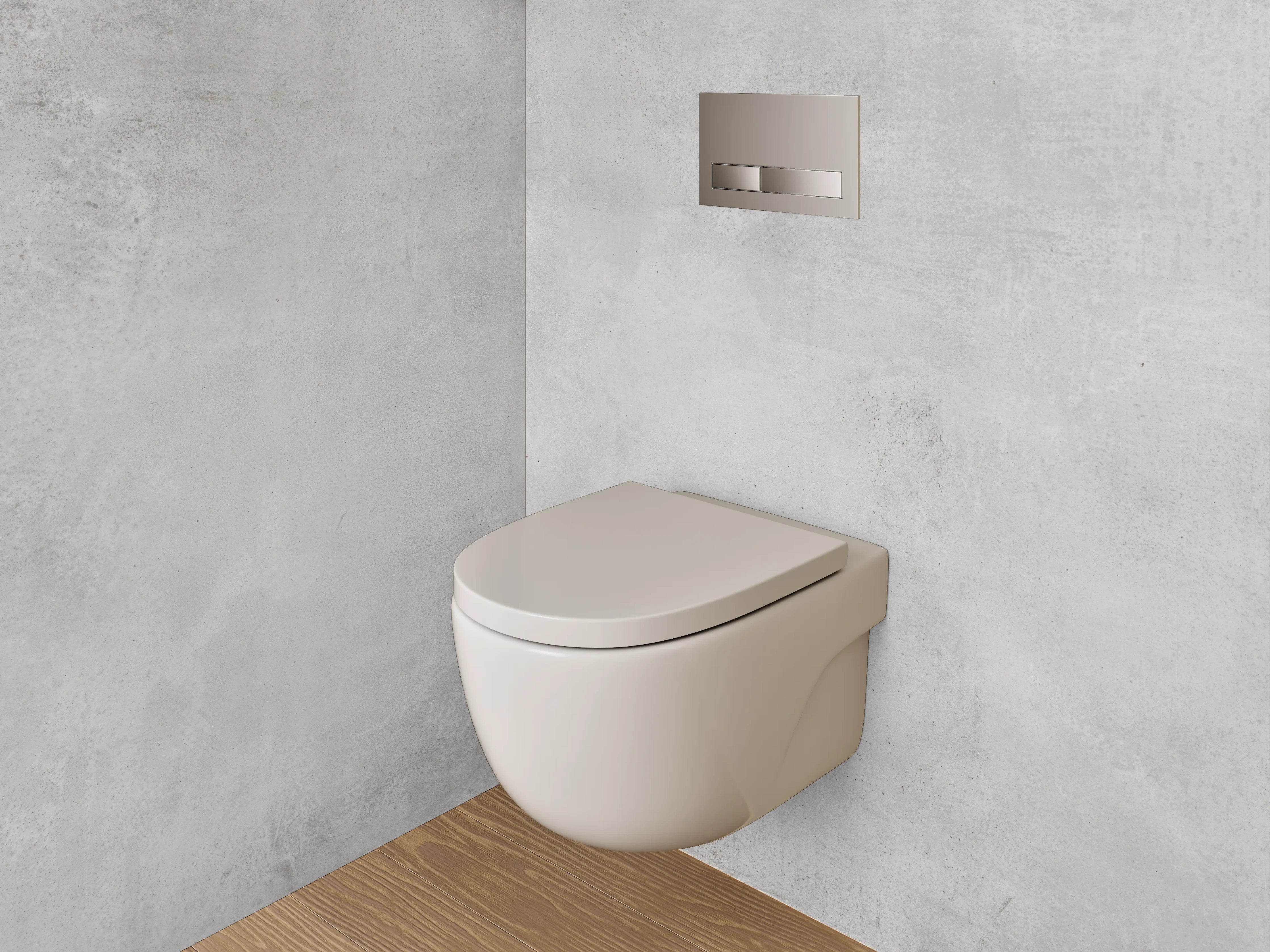 WC-Rückwand - Grauer Betonwand mit subtiler Textur