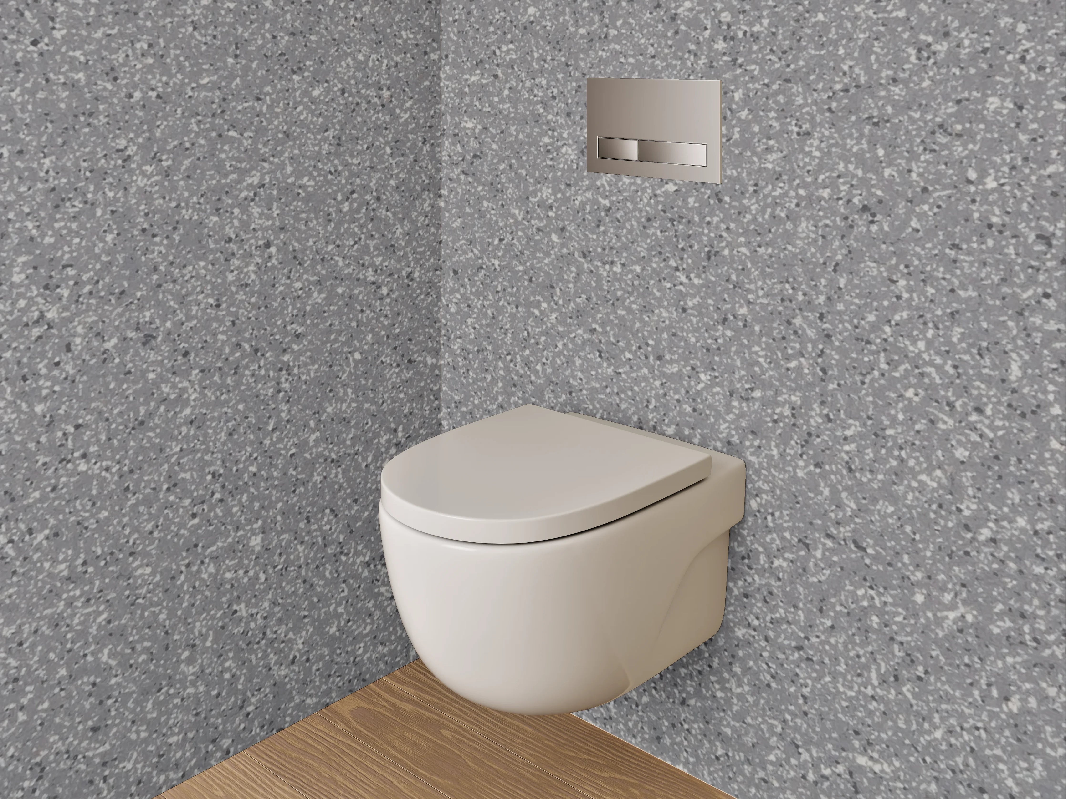 WC-Rückwand - Grauer Granit-Textur