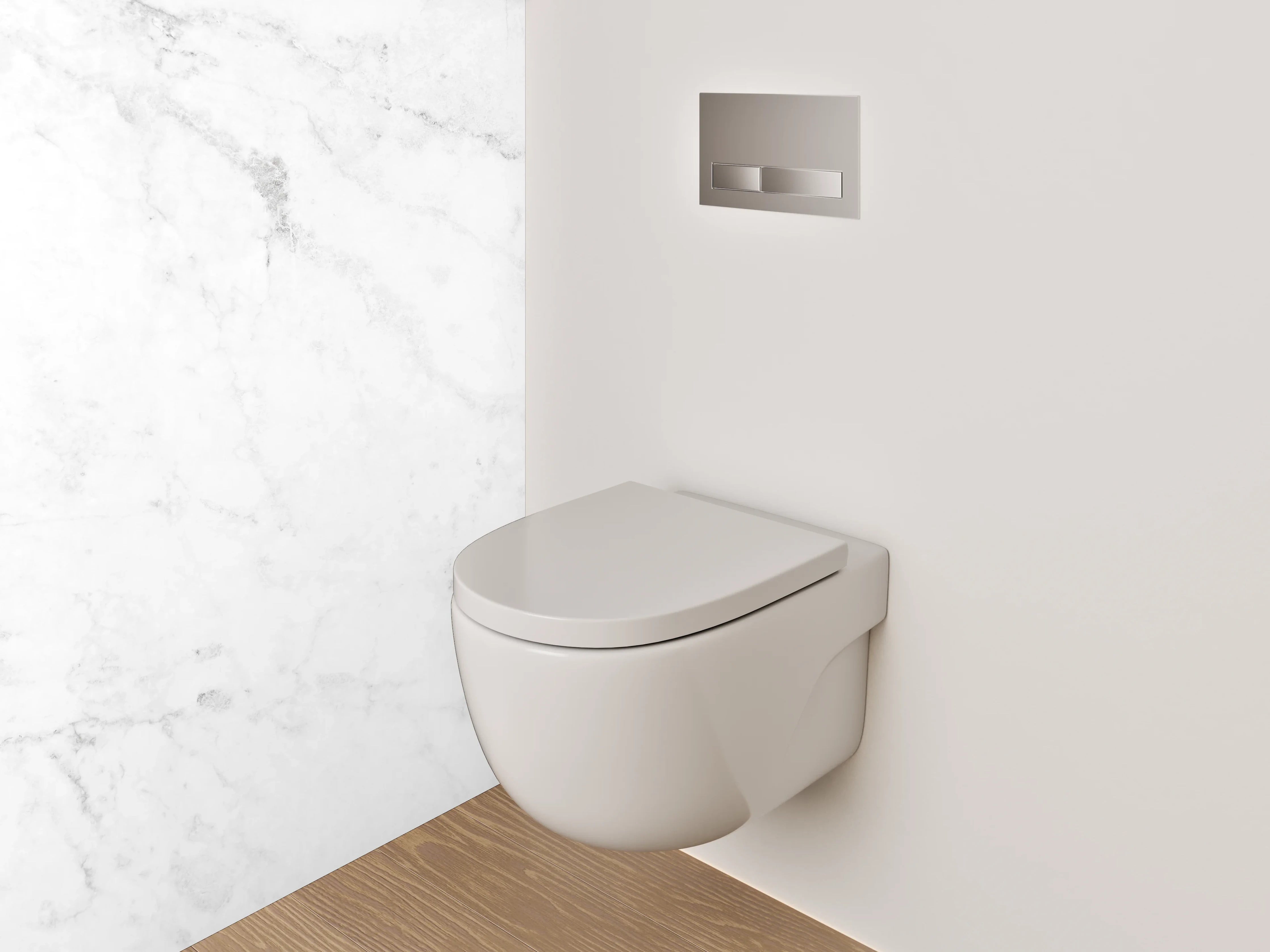 WC-Rückwand - Grauer Marmor-Illusion