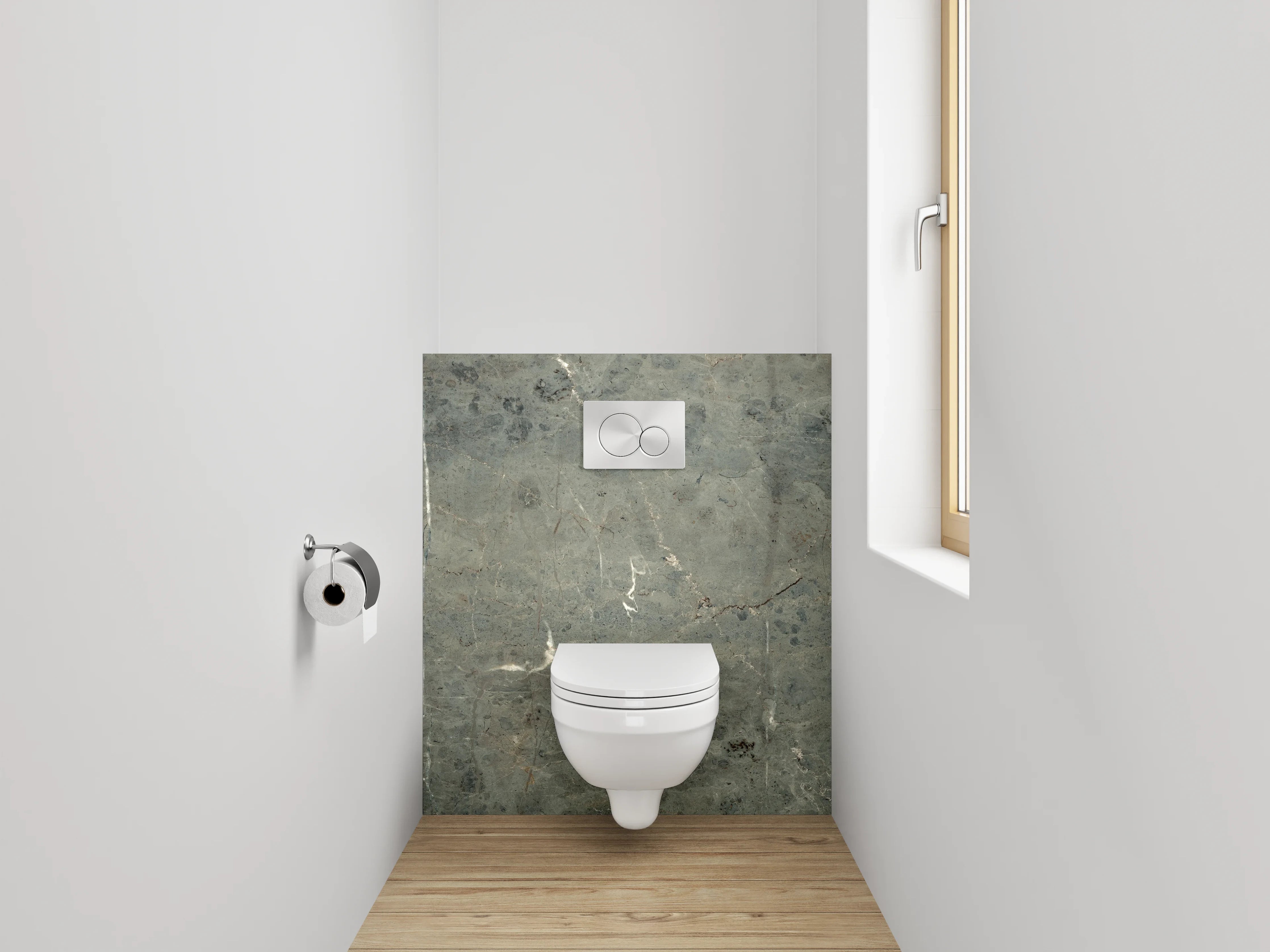 WC-Rückwand - Grauer Marmor Look elegant