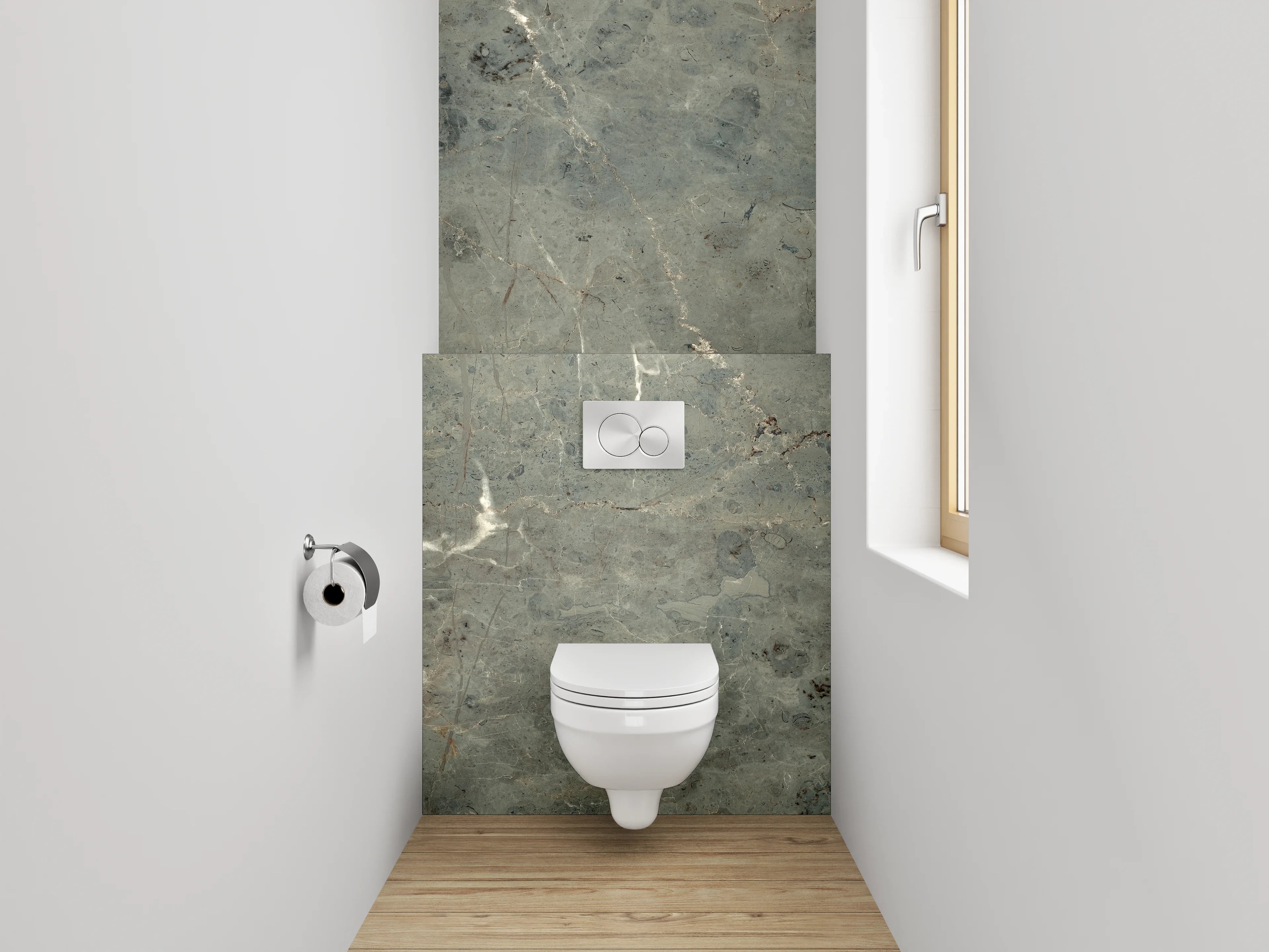 WC-Rückwand - Grauer Marmor Look elegant