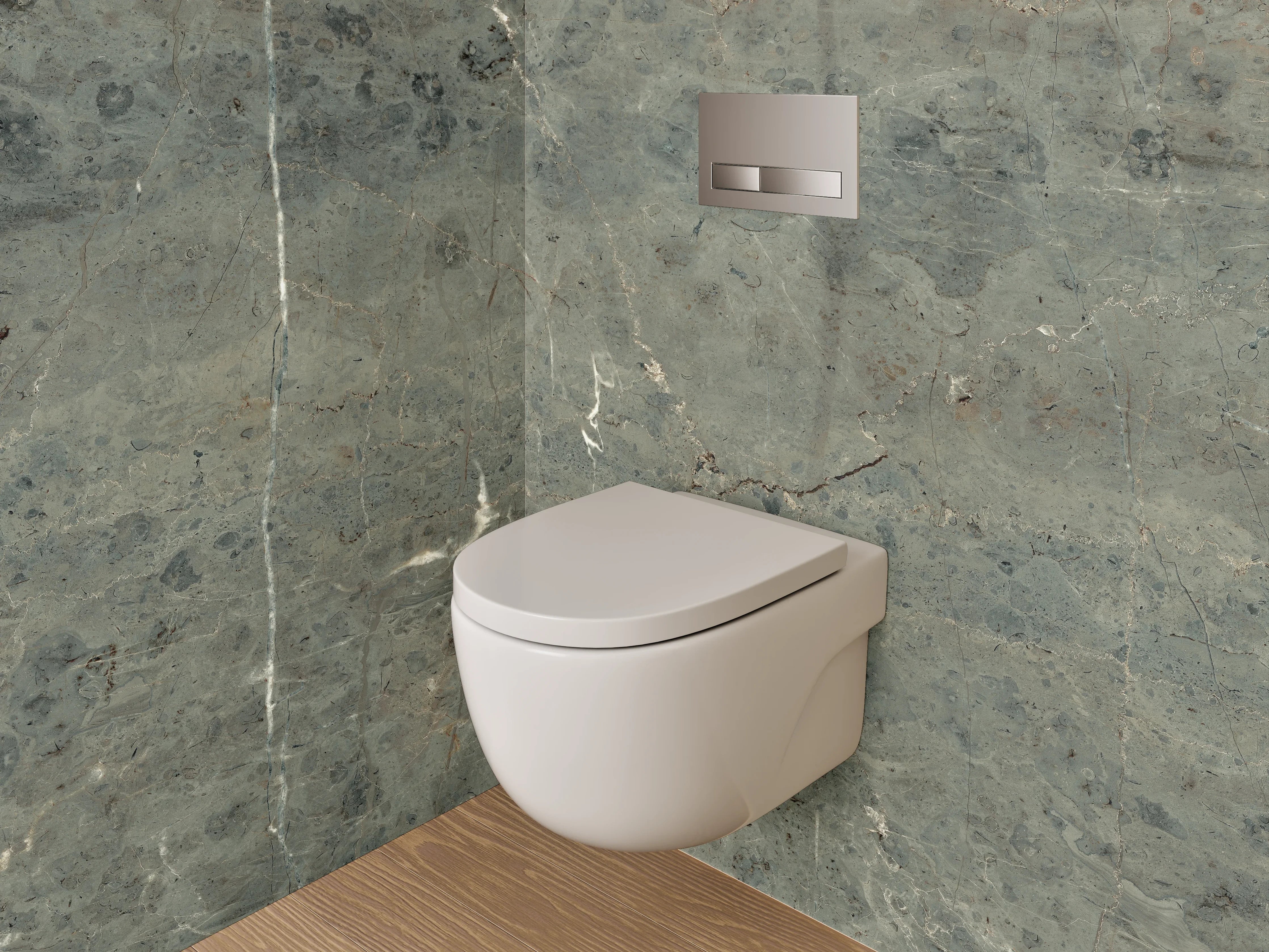 WC-Rückwand - Grauer Marmor Look elegant