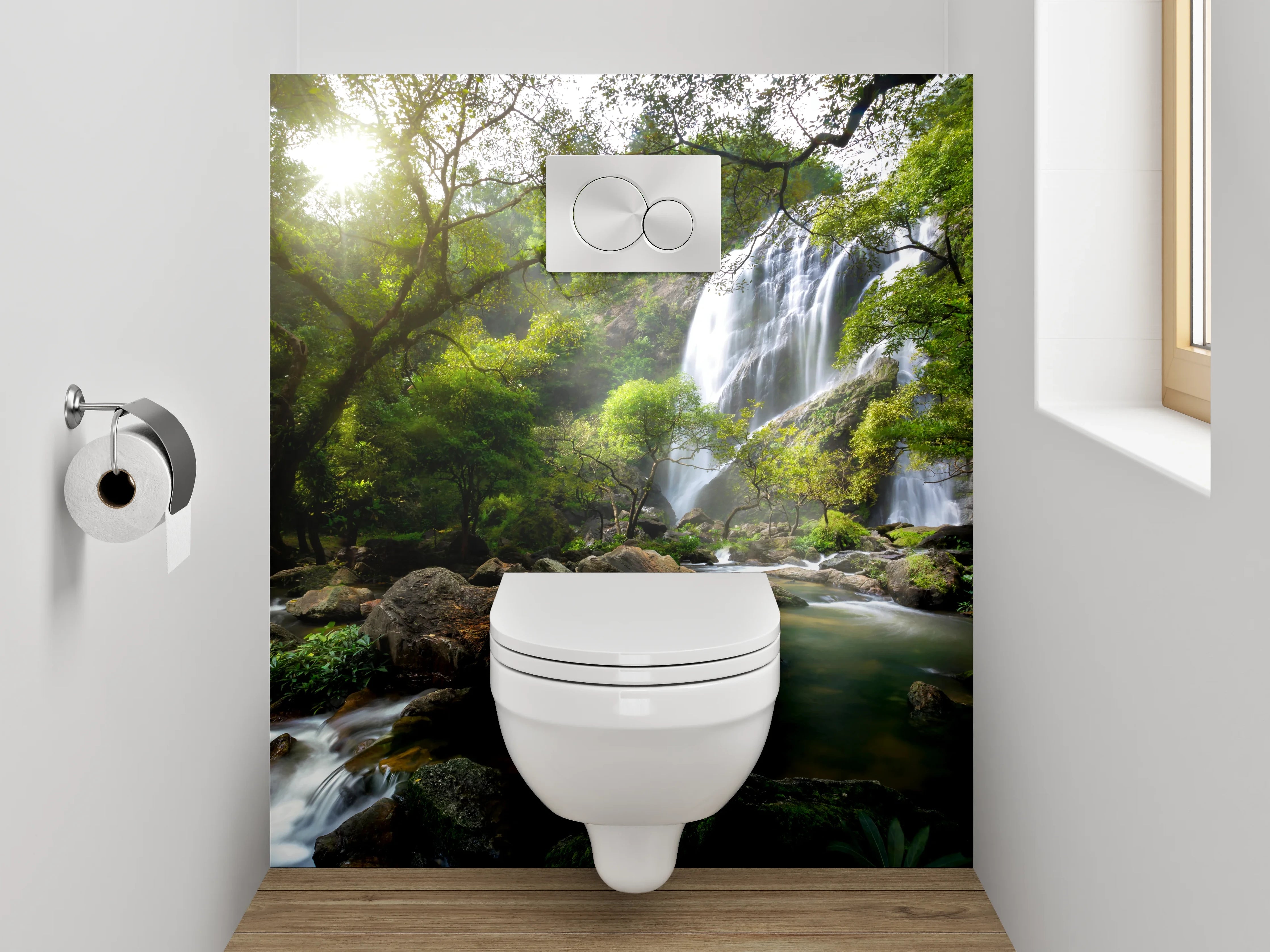 WC-Rückwand - Grauschimmer im weißen Blätterwald