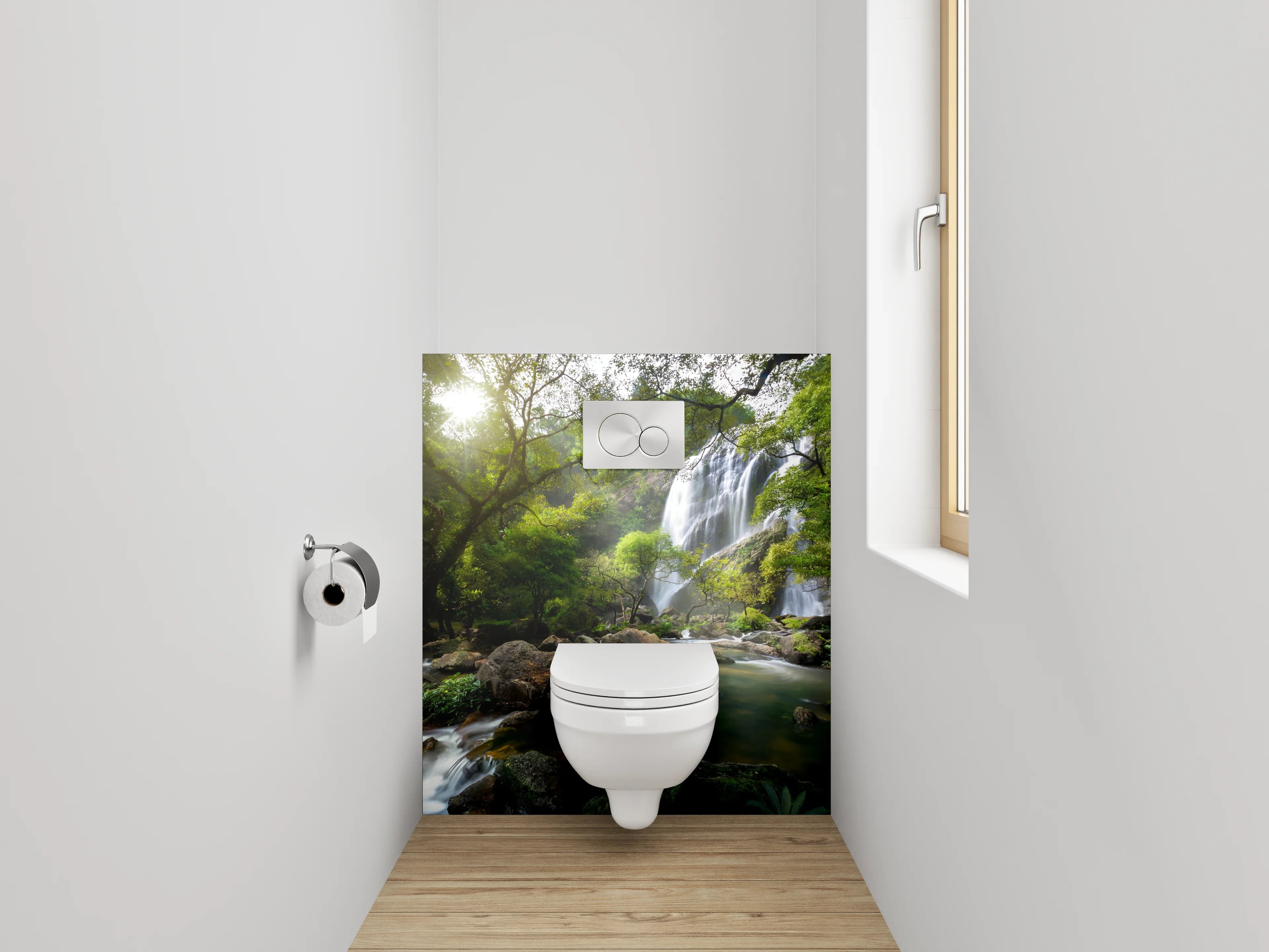 WC-Rückwand - Grauschimmer im weißen Blätterwald