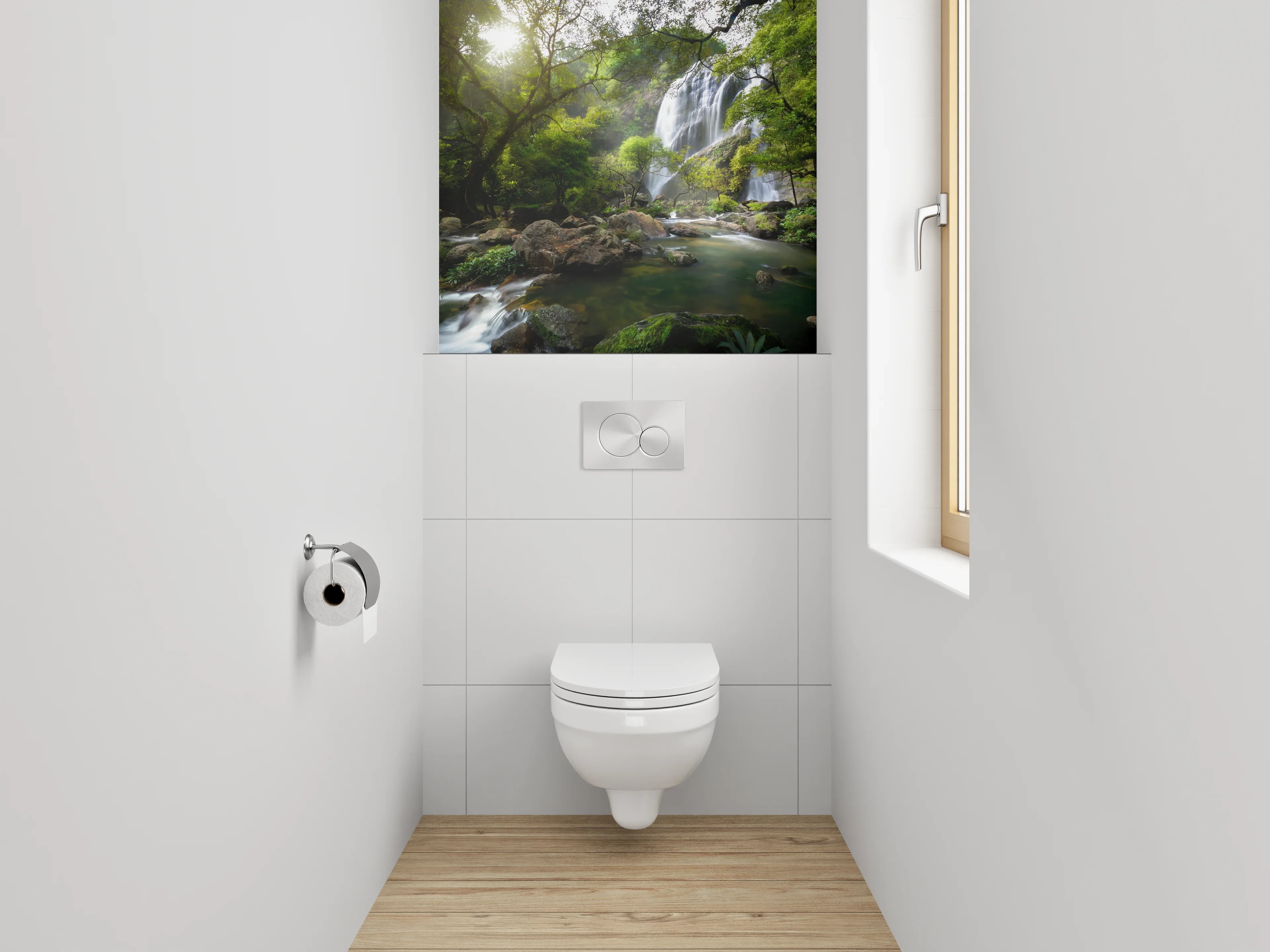 WC-Rückwand - Grauschimmer im weißen Blätterwald