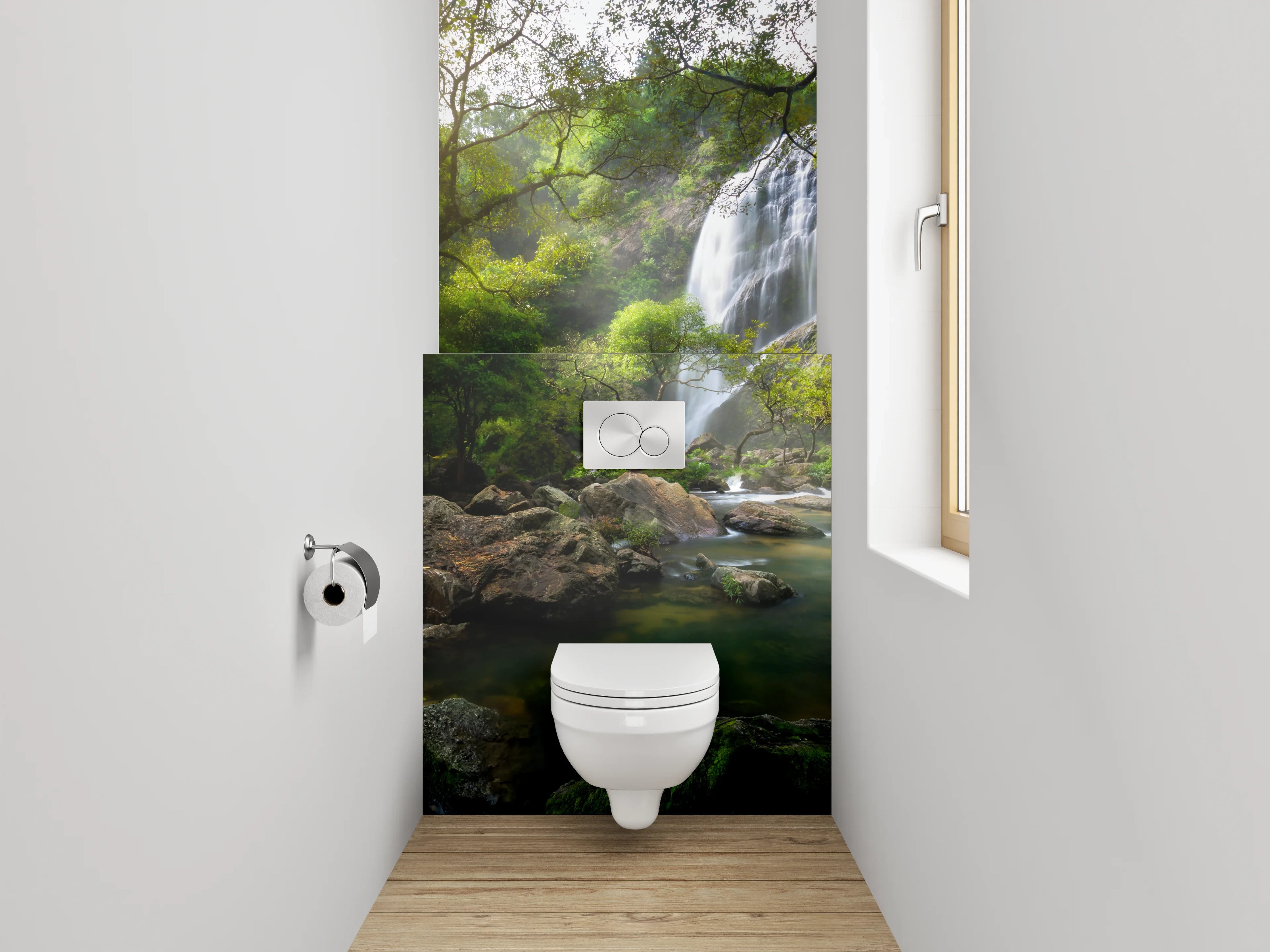 WC-Rückwand - Grauschimmer im weißen Blätterwald