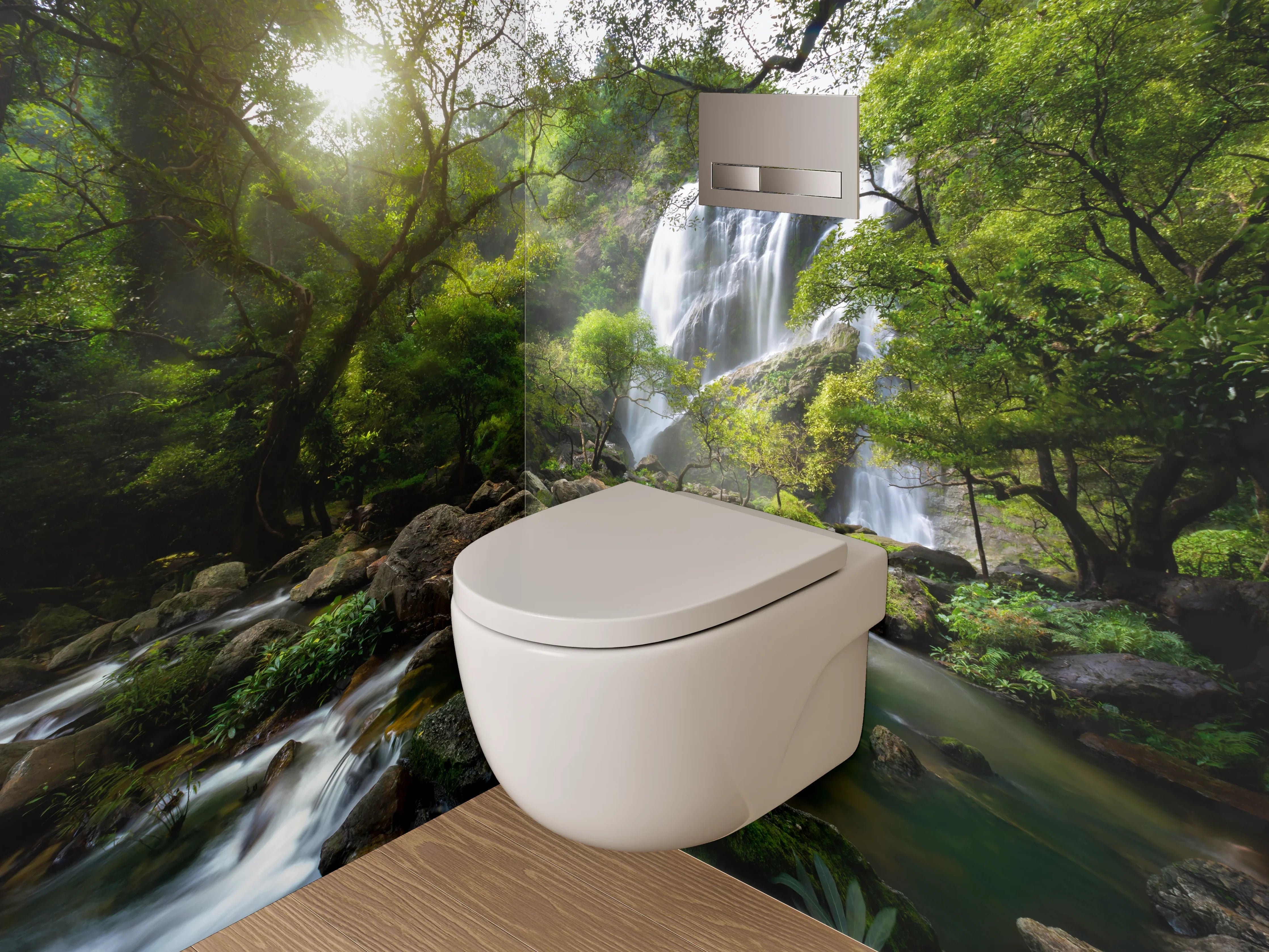 WC-Rückwand - Grauschimmer im weißen Blätterwald