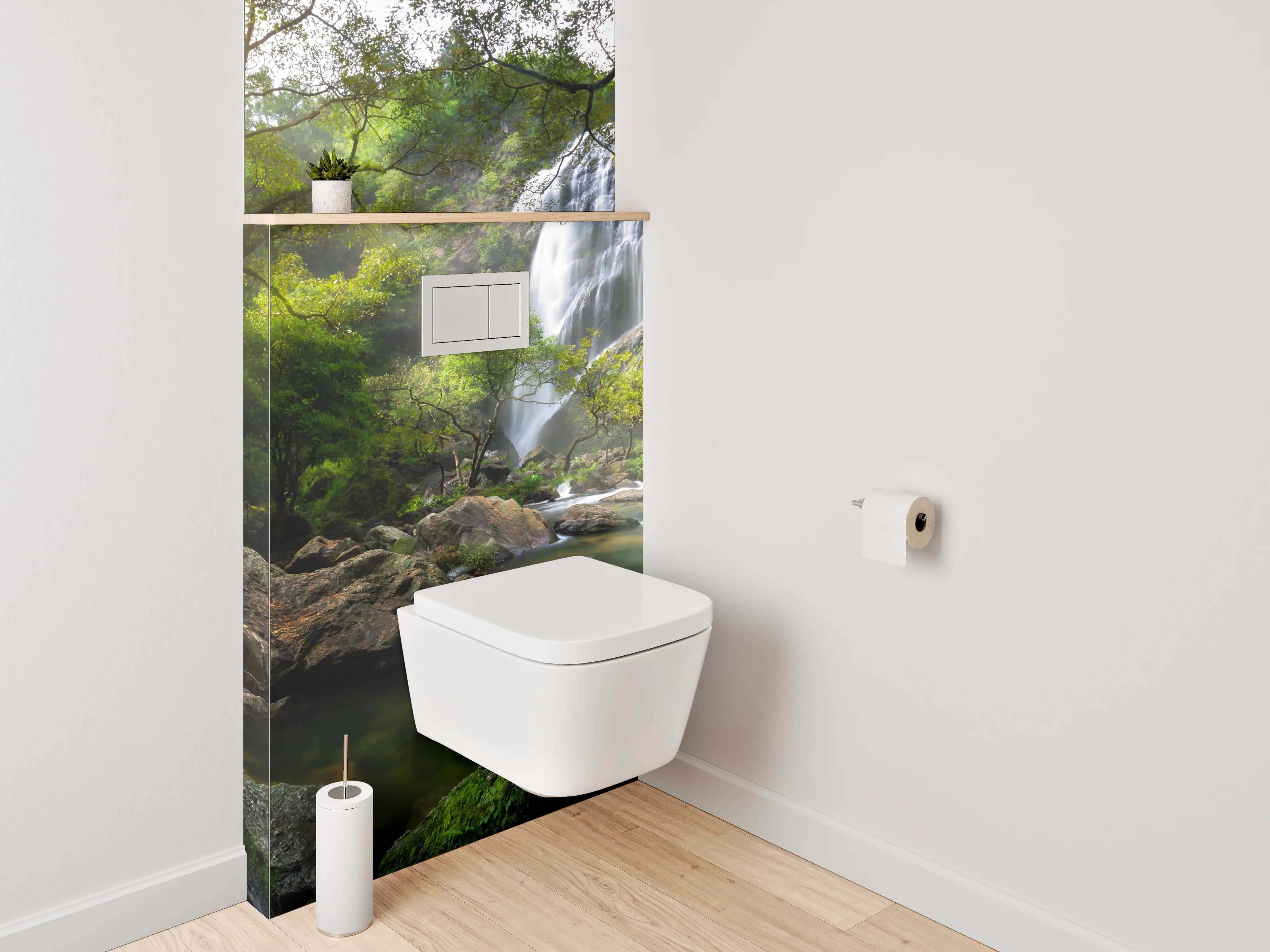 WC-Rückwand - Grauschimmer im weißen Blätterwald