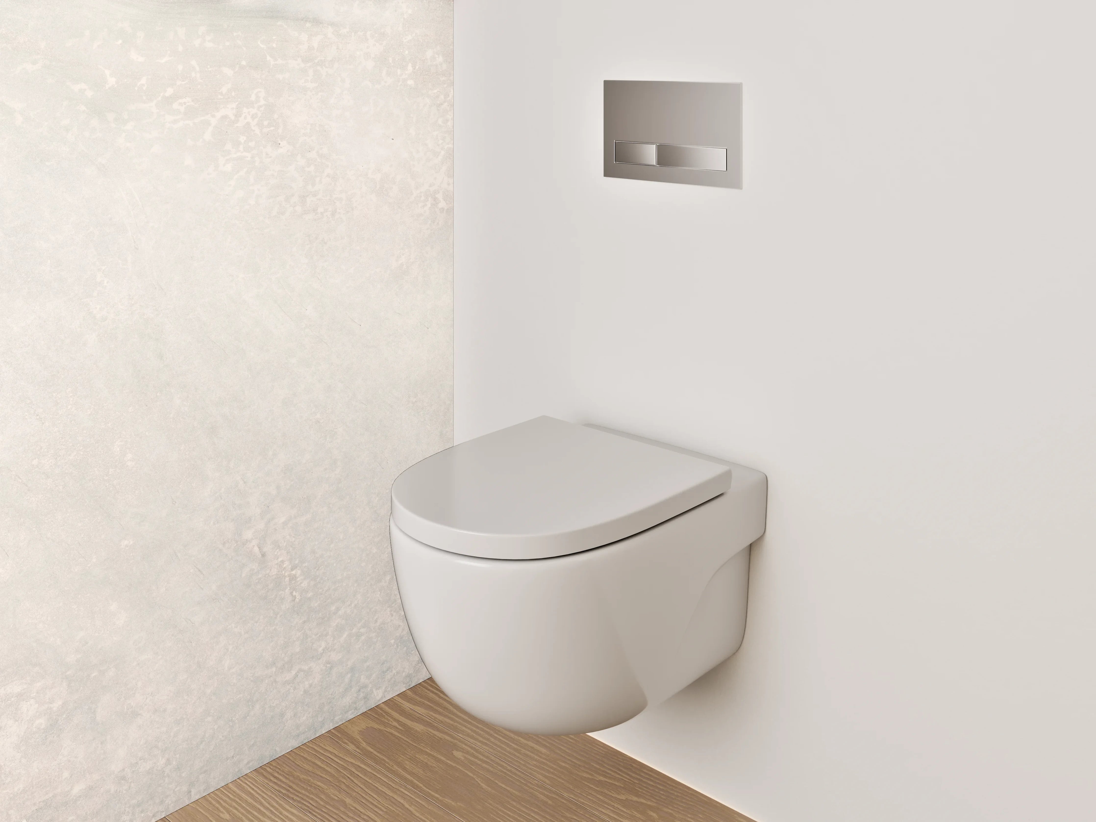 WC-Rückwand - Grauweiße Marmorschönheit