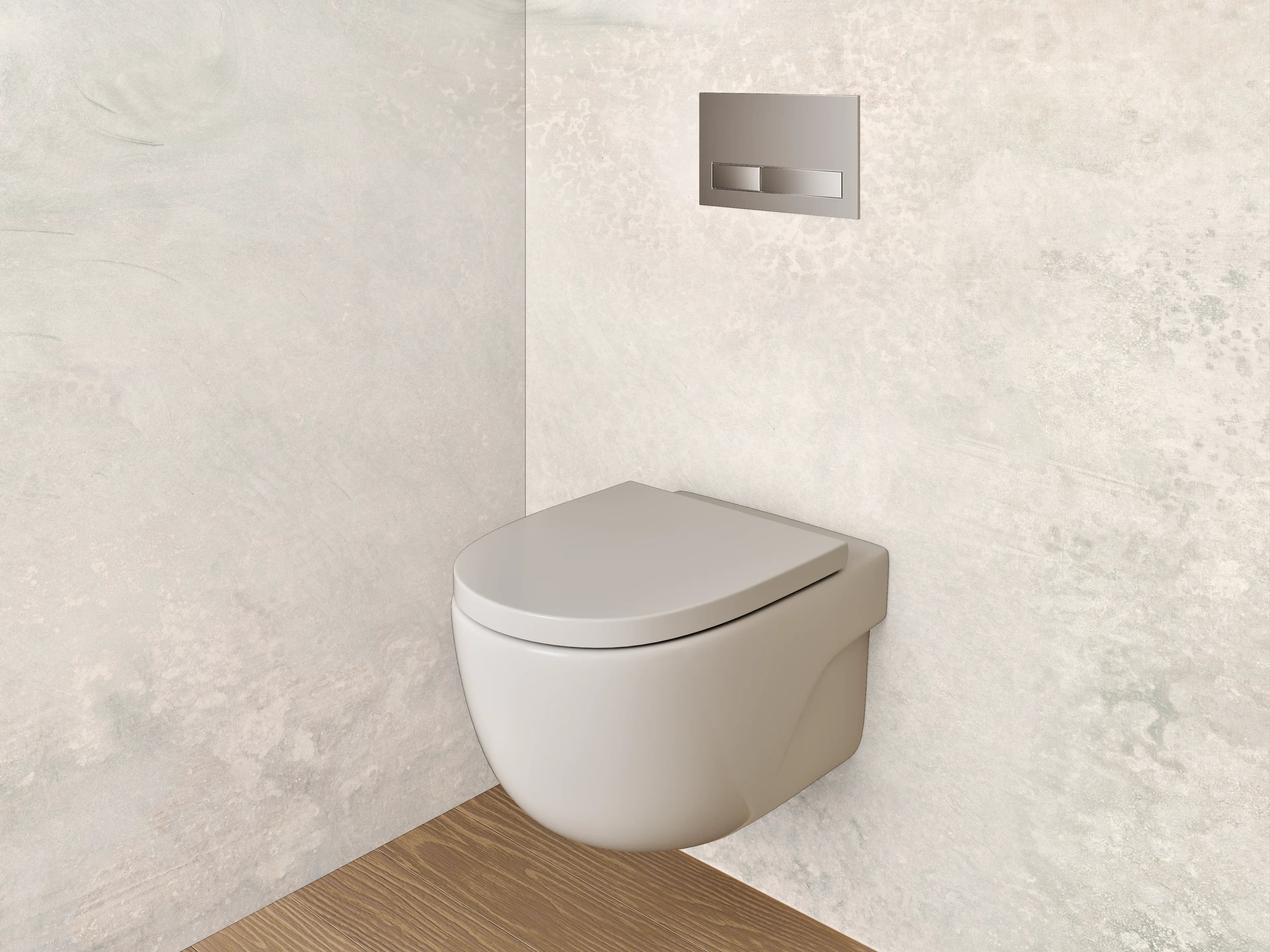 WC-Rückwand - Grauweiße Marmorschönheit