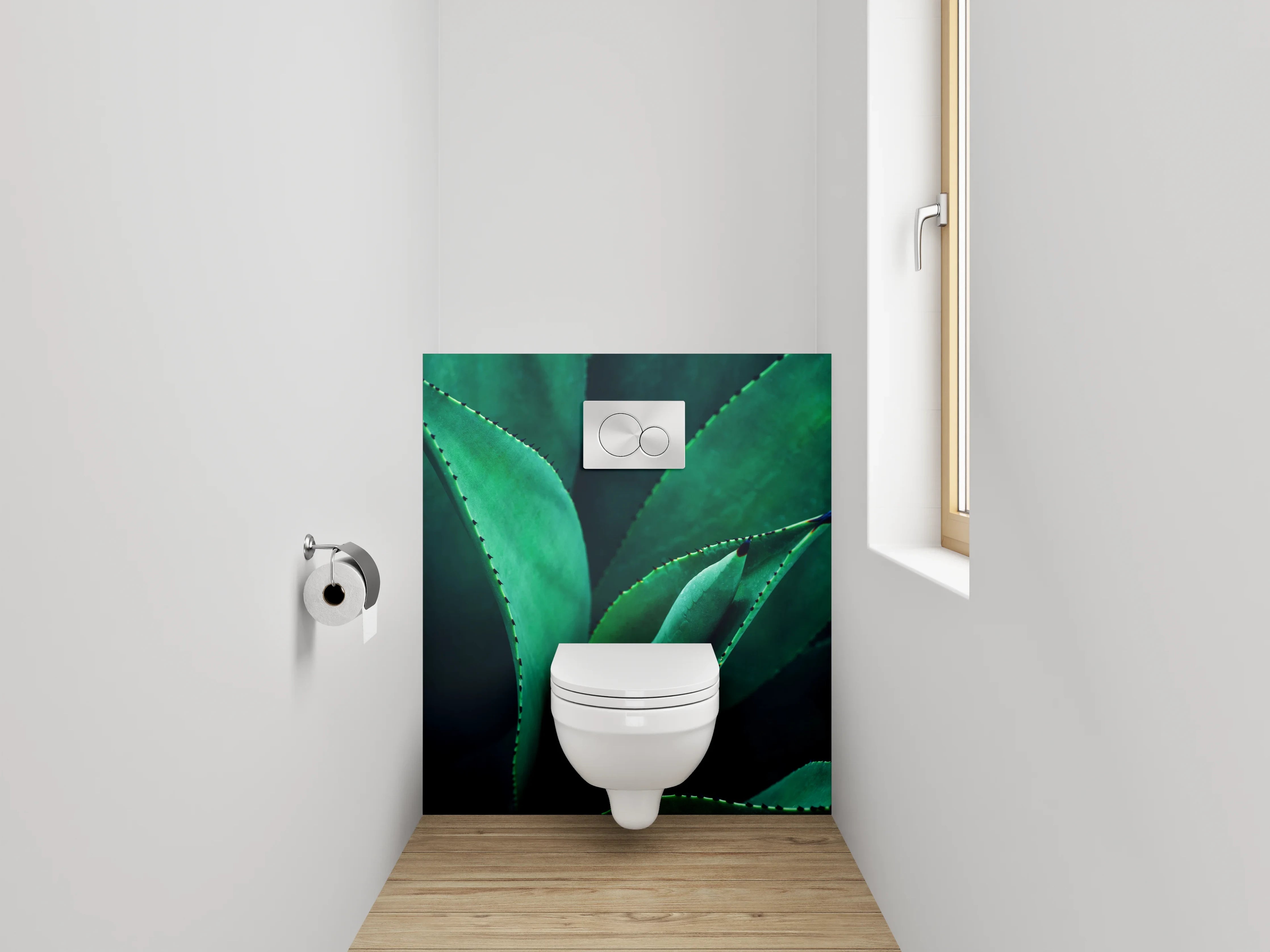 WC-Rückwand - Grüne Agavenblätter Naturfoto