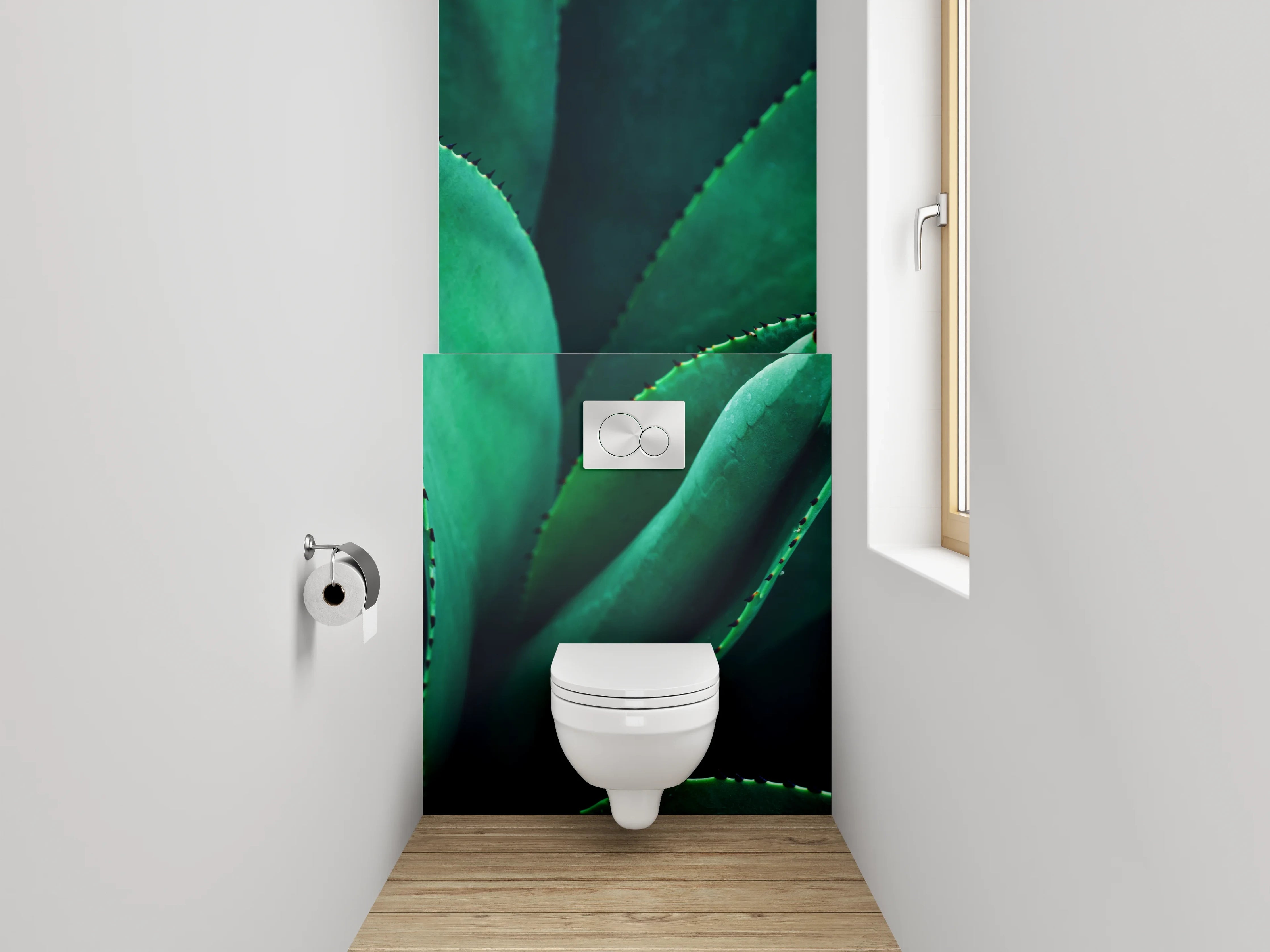 WC-Rückwand - Grüne Agavenblätter Naturfoto