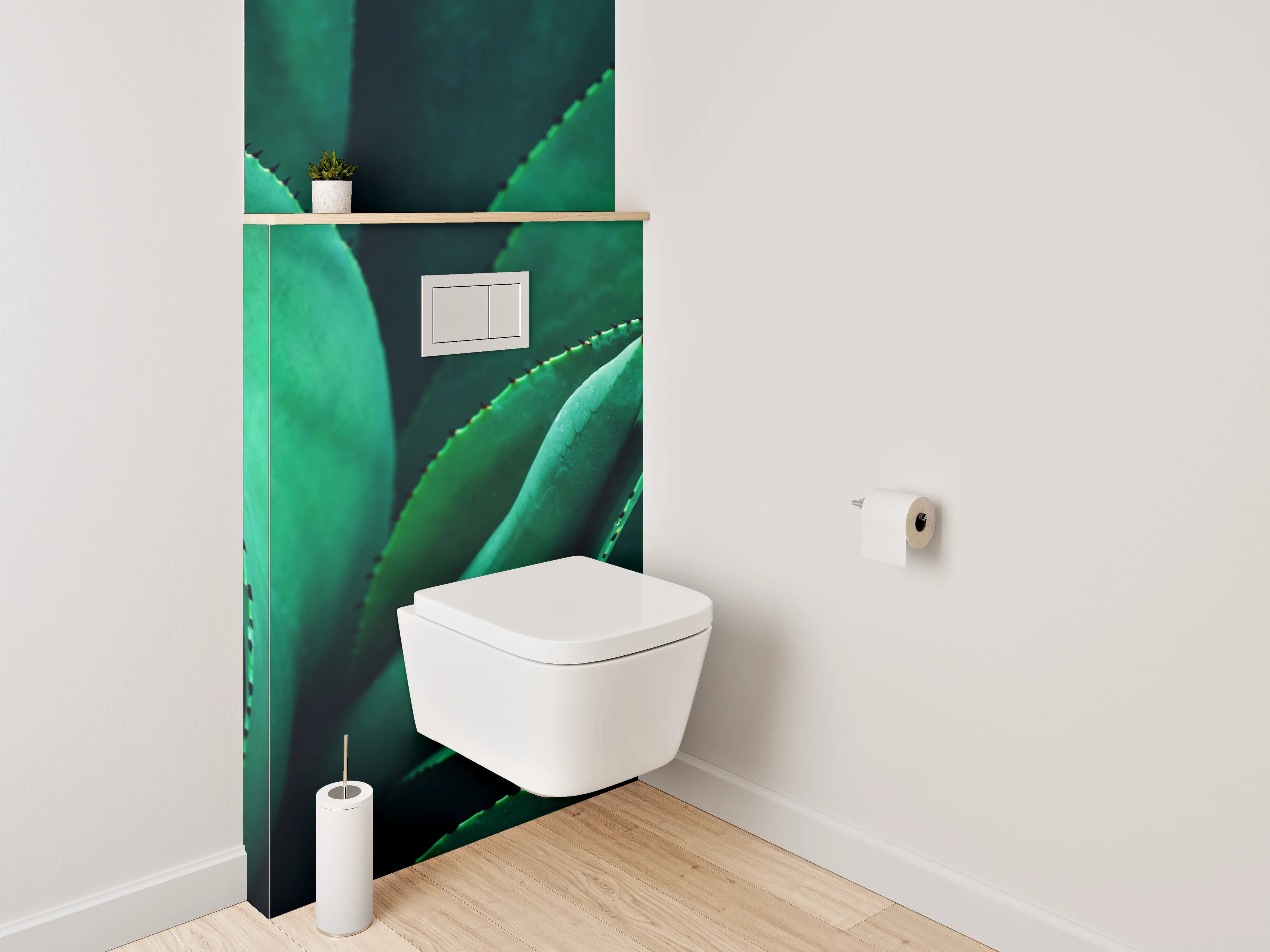 WC-Rückwand - Grüne Agavenblätter Naturfoto