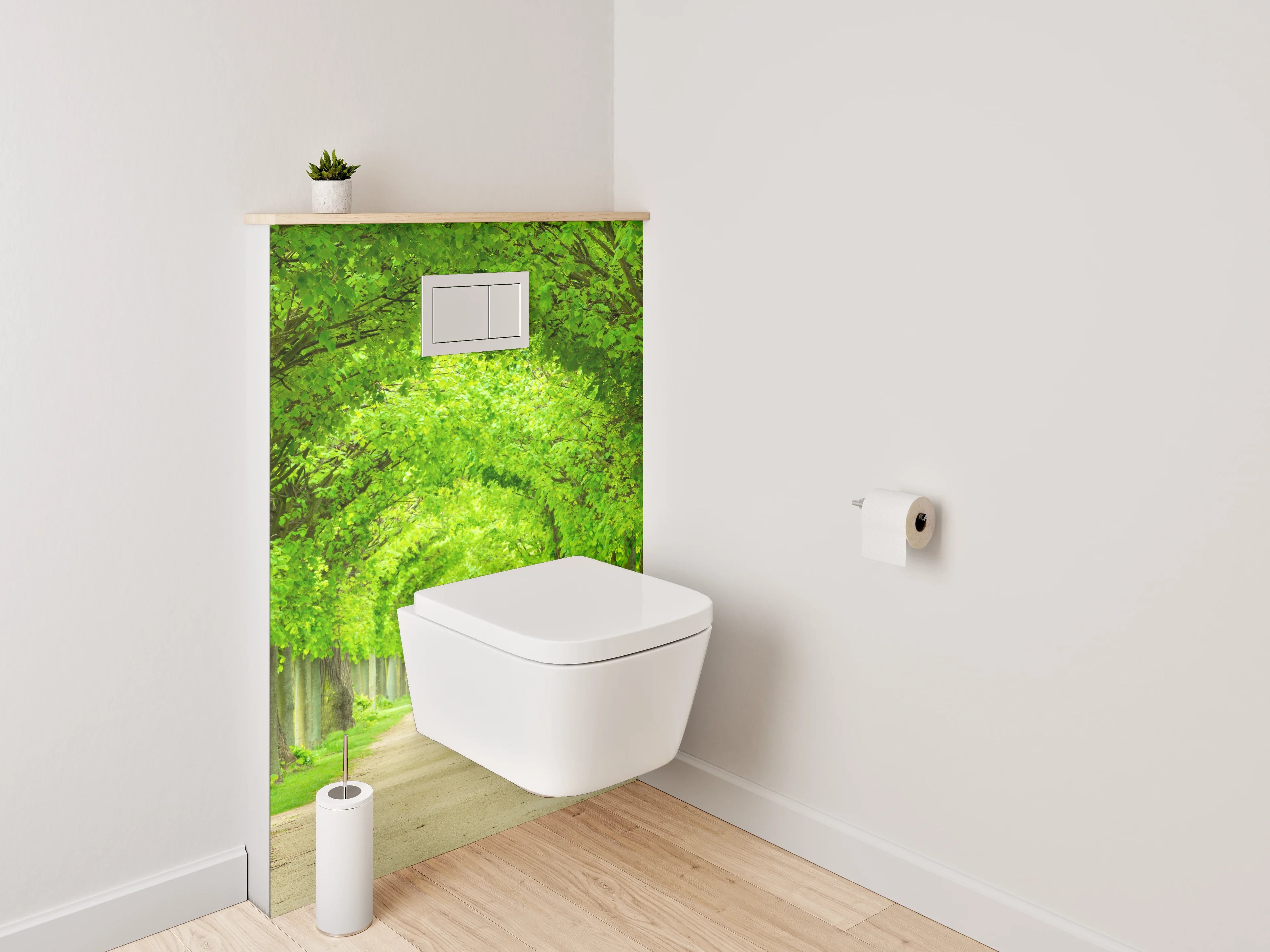 WC-Rückwand - Grüne Alleen Baumweg Landschaft