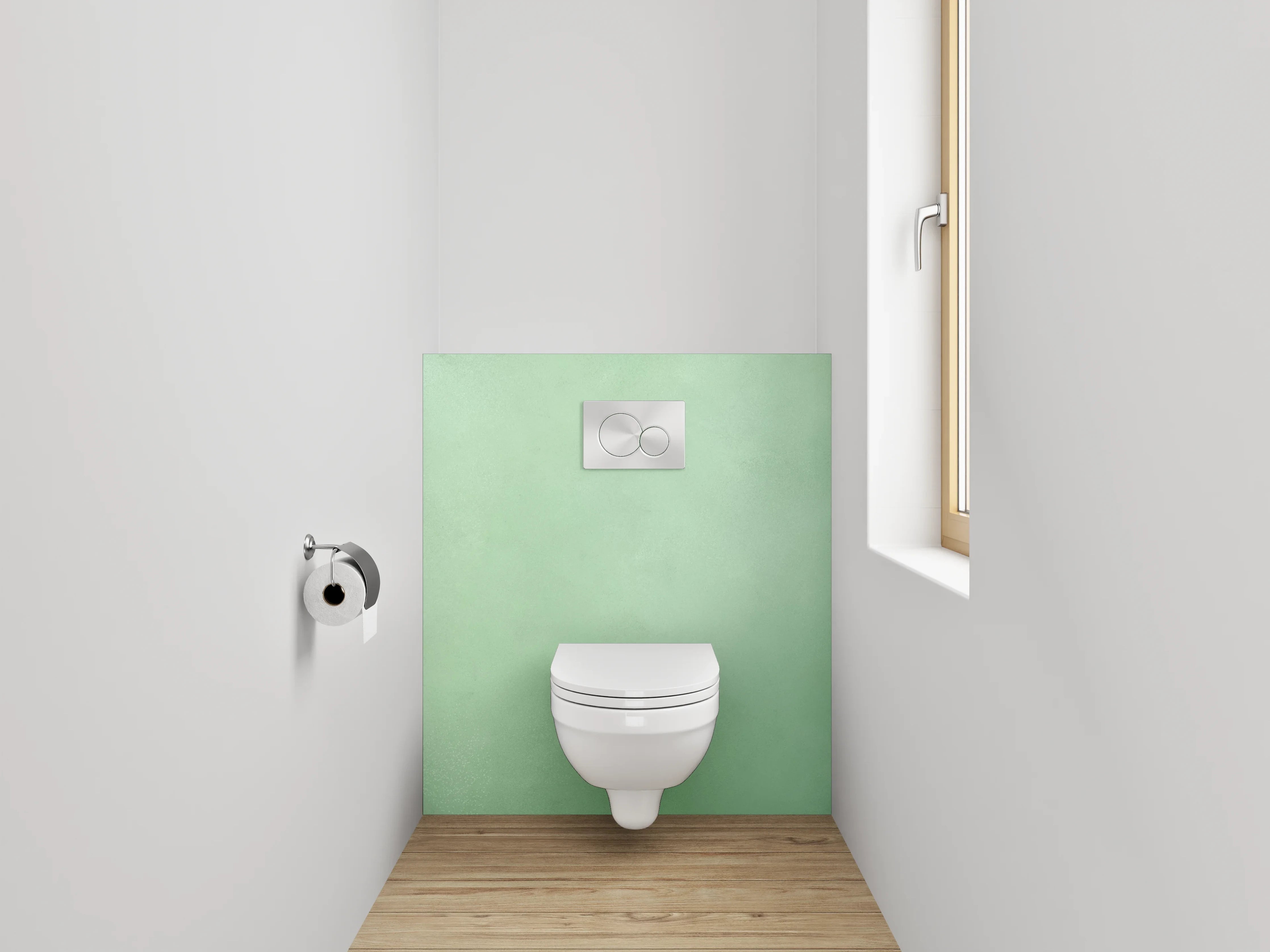 WC-Rückwand - Grüne Marmoroptik Wand – Elegant & Modern