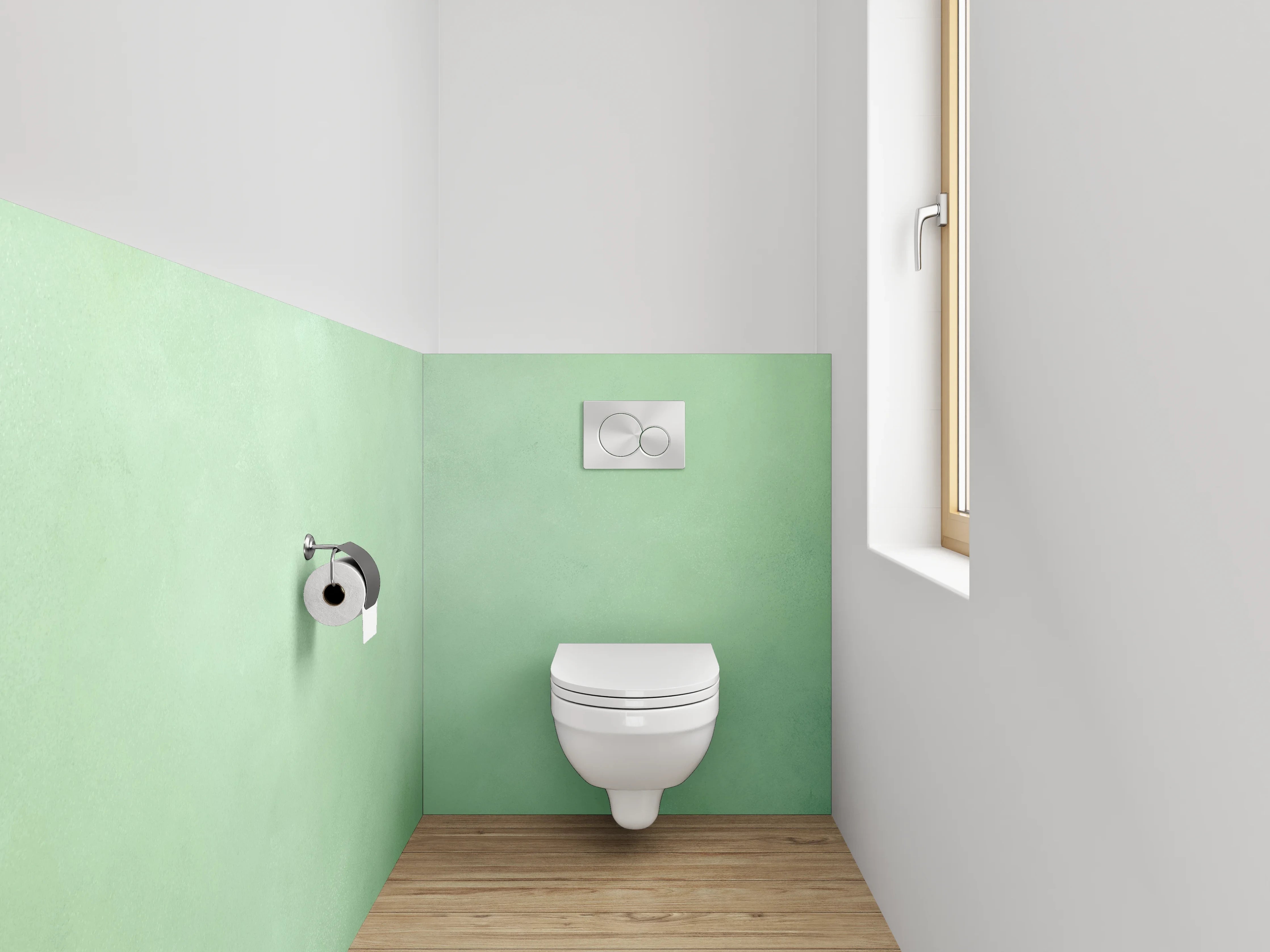 WC-Rückwand - Grüne Marmoroptik Wand – Elegant & Modern