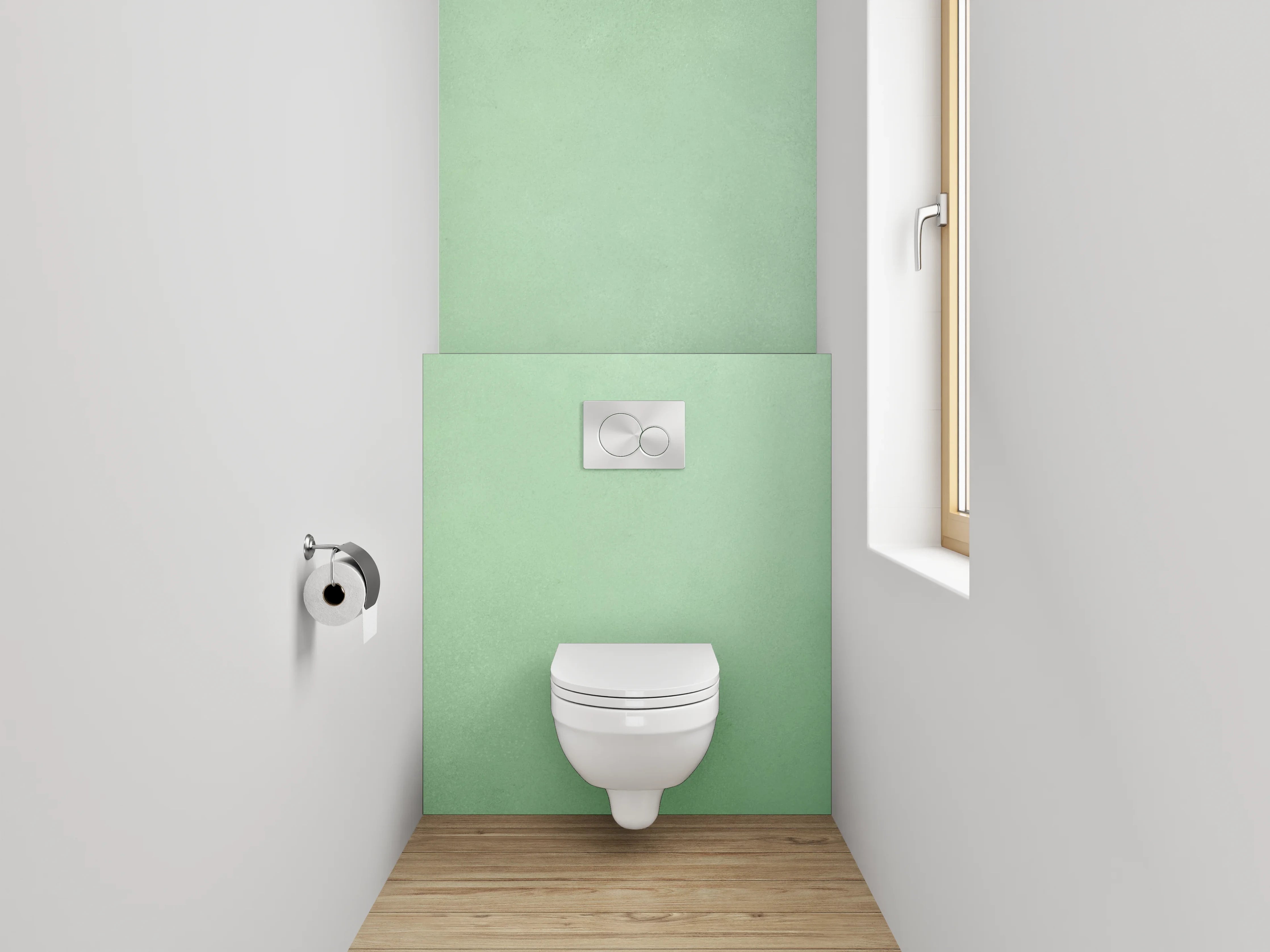 WC-Rückwand - Grüne Marmoroptik Wand – Elegant & Modern