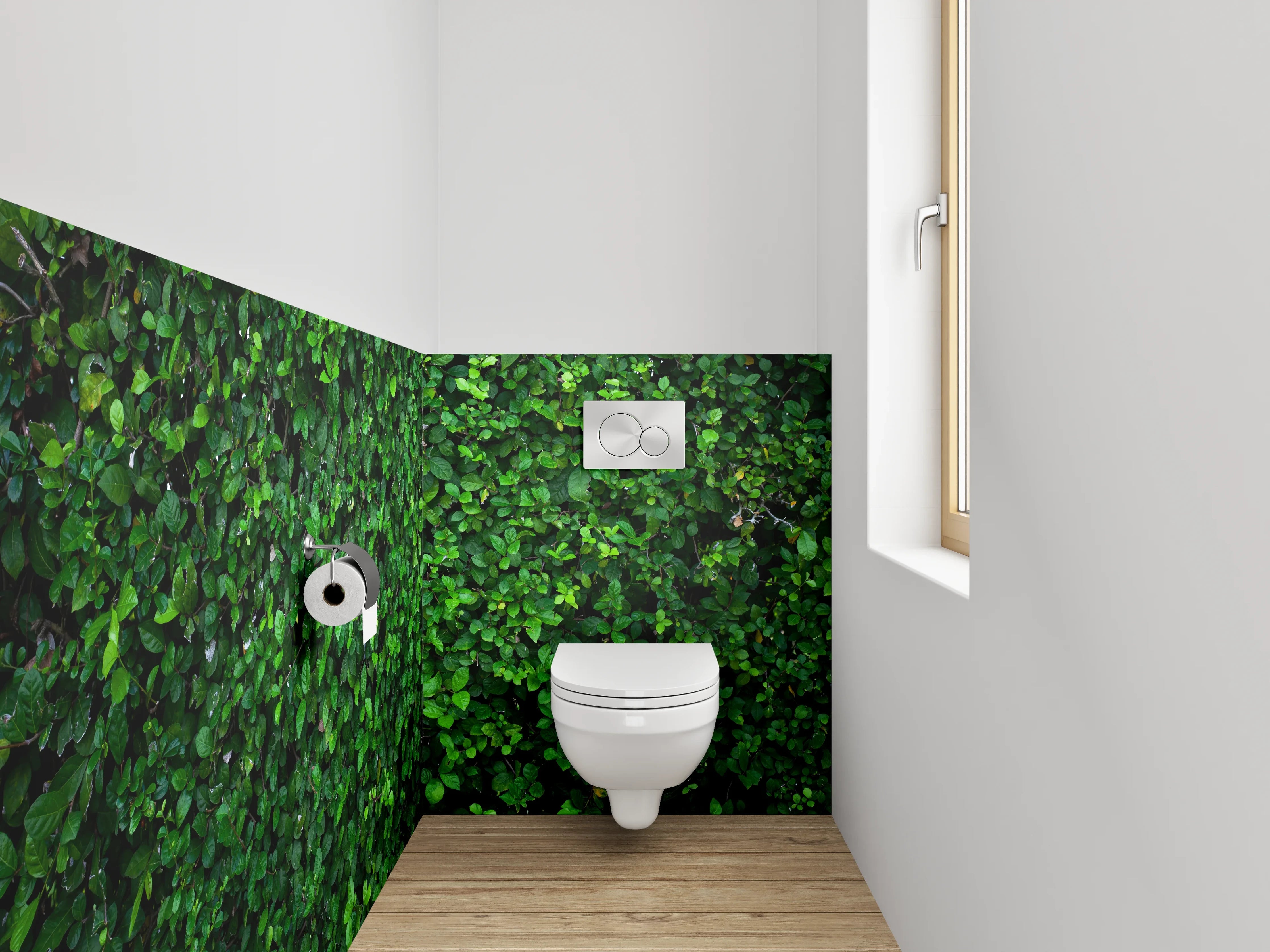 WC-Rückwand - Grüner Blätterdschungel