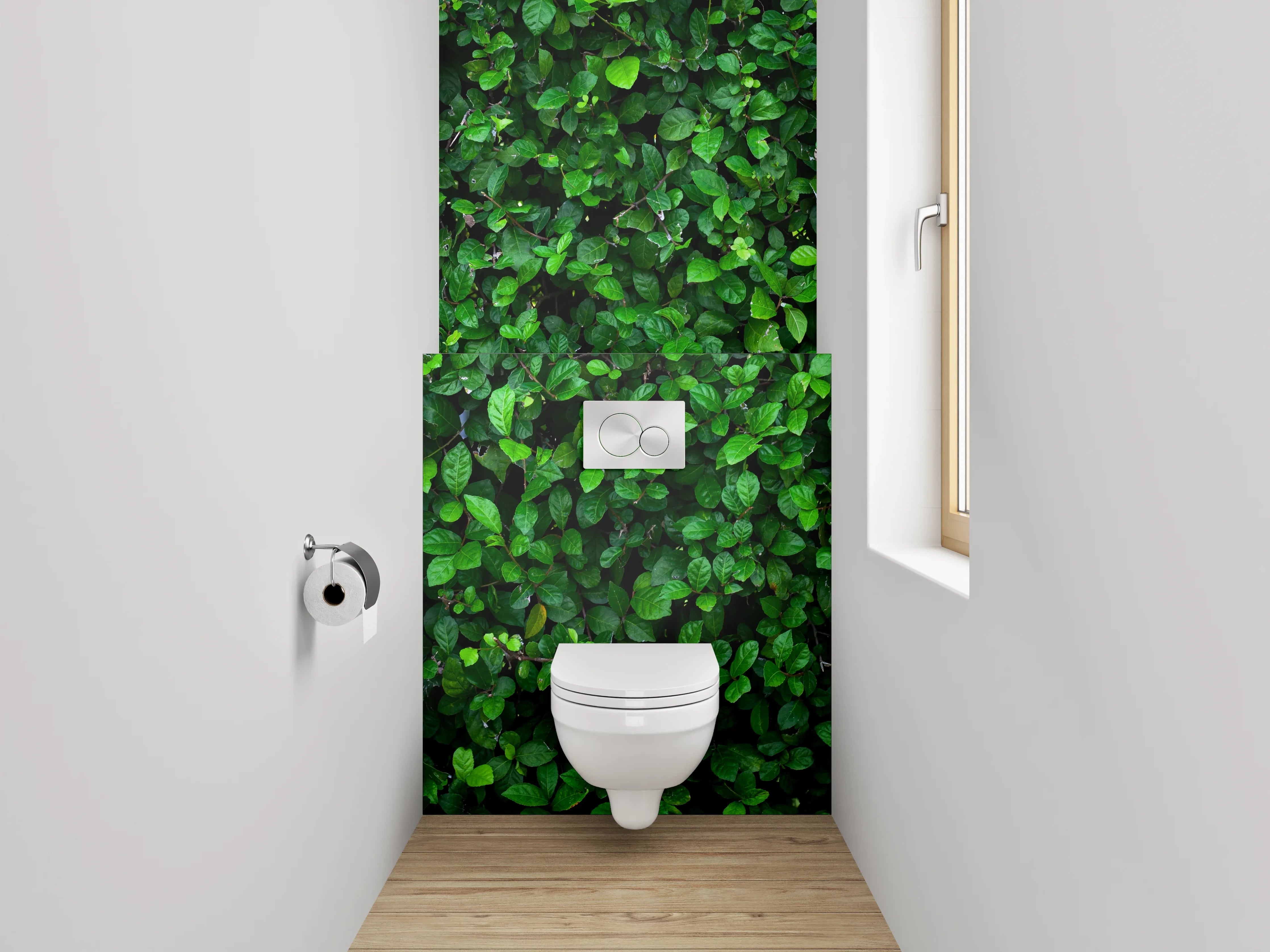 WC-Rückwand - Grüner Blätterdschungel