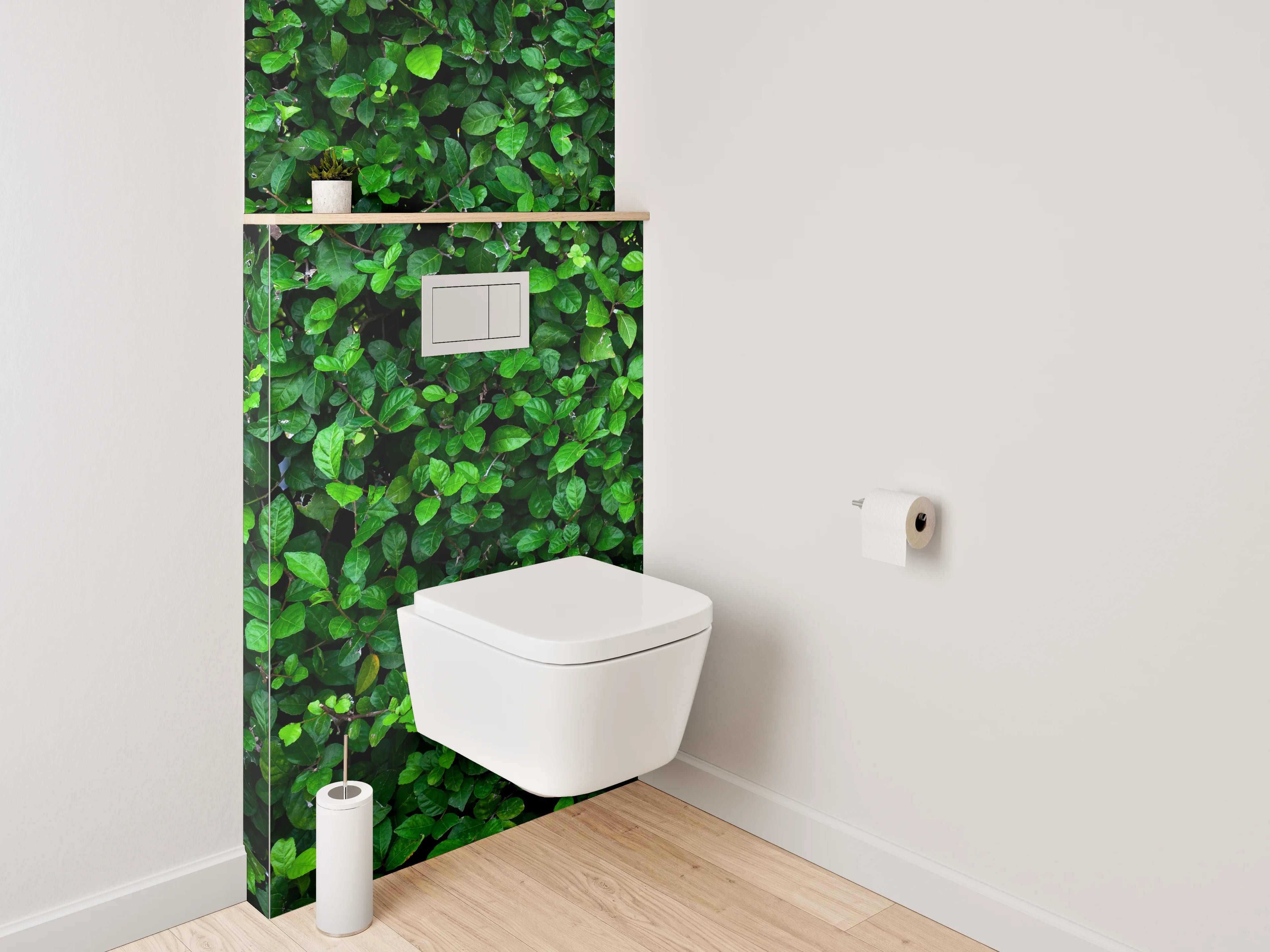 WC-Rückwand - Grüner Blätterdschungel