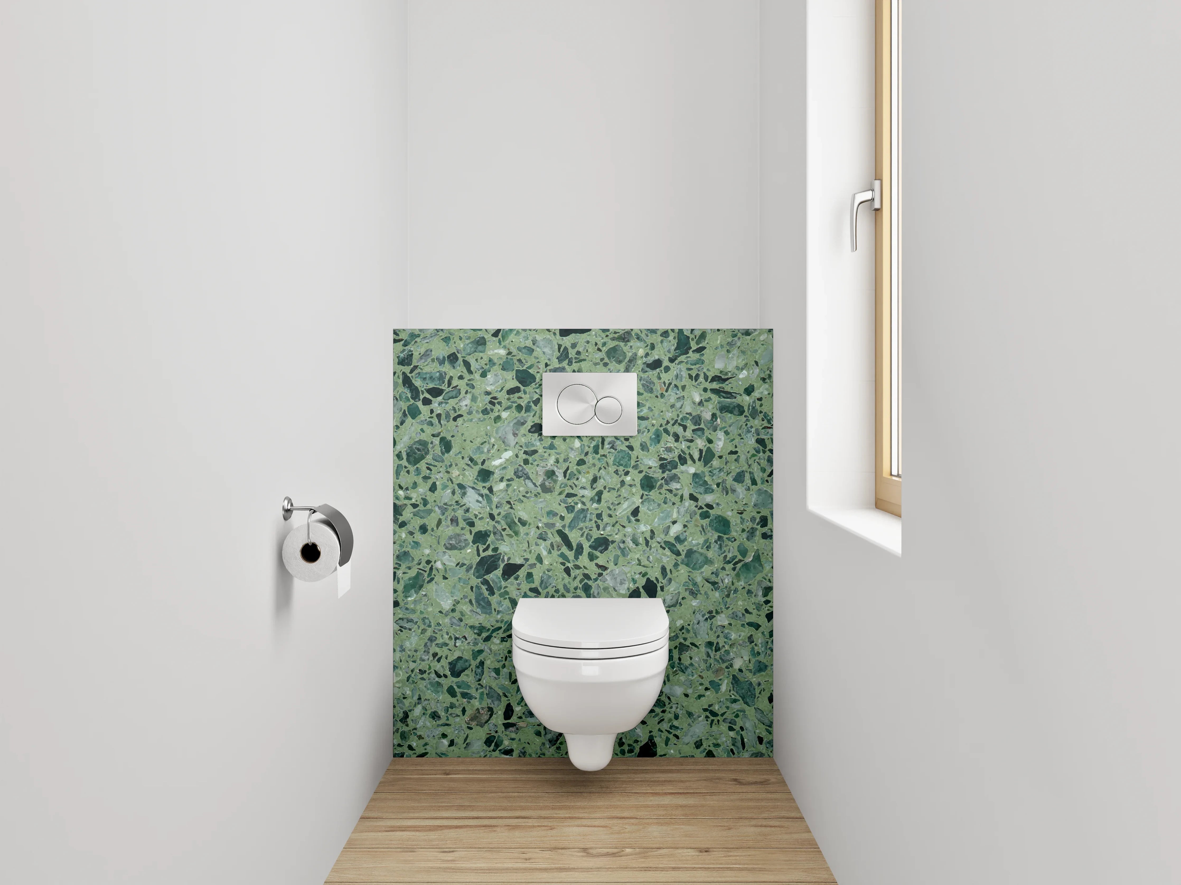 WC-Rückwand - Grüner Marmor-Textur