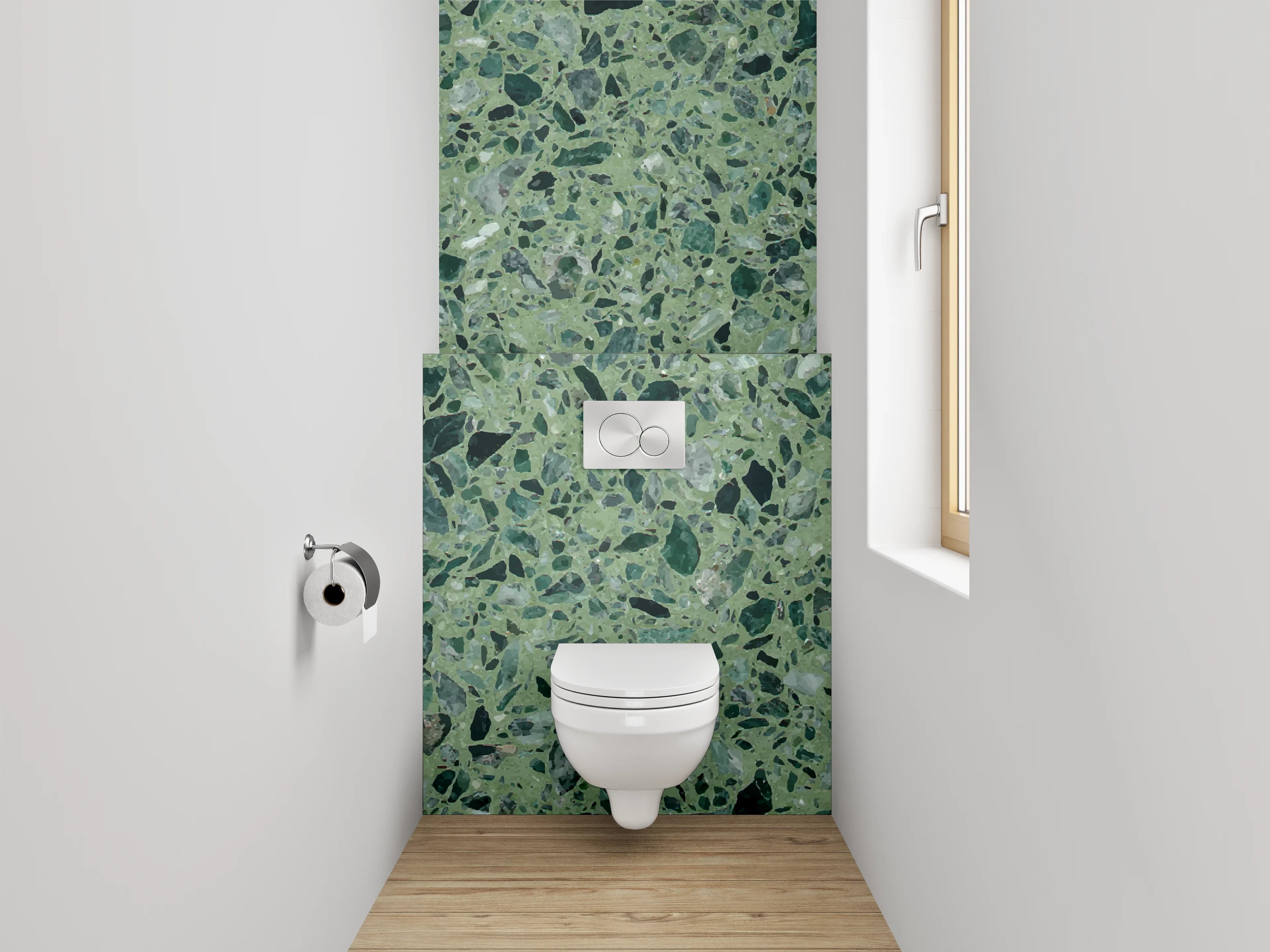 WC-Rückwand - Grüner Marmor-Textur