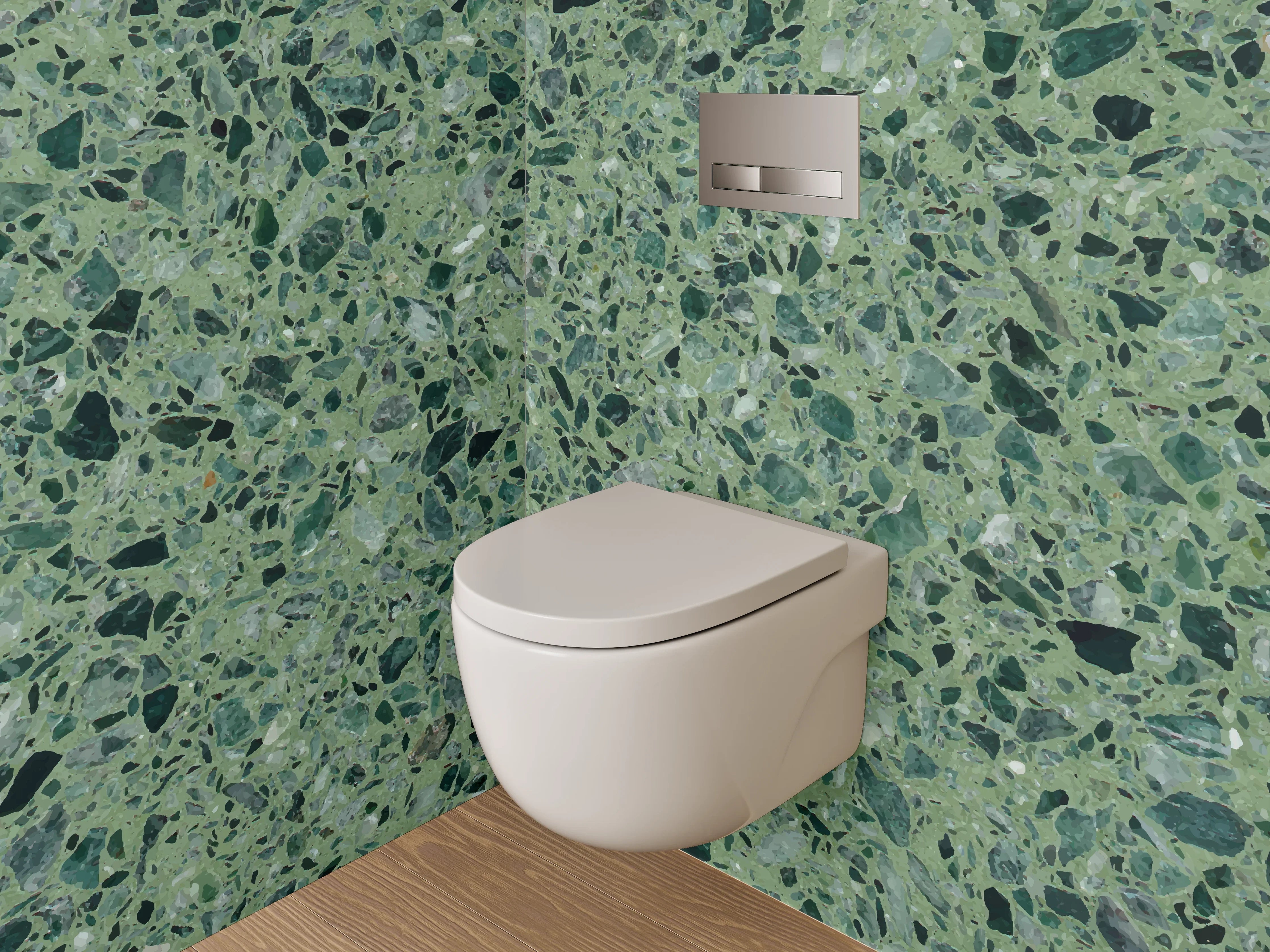 WC-Rückwand - Grüner Marmor-Textur