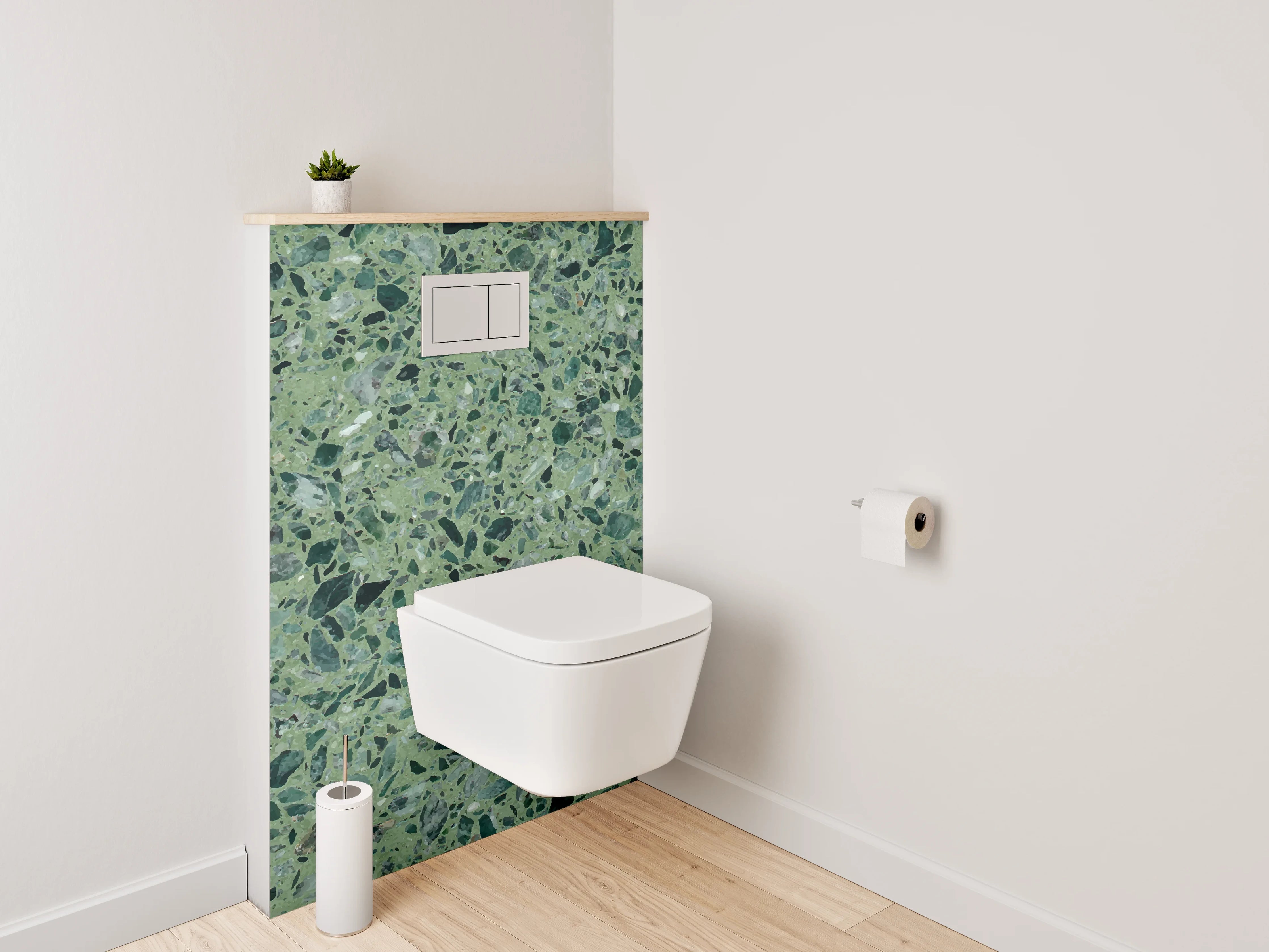WC-Rückwand - Grüner Marmor-Textur