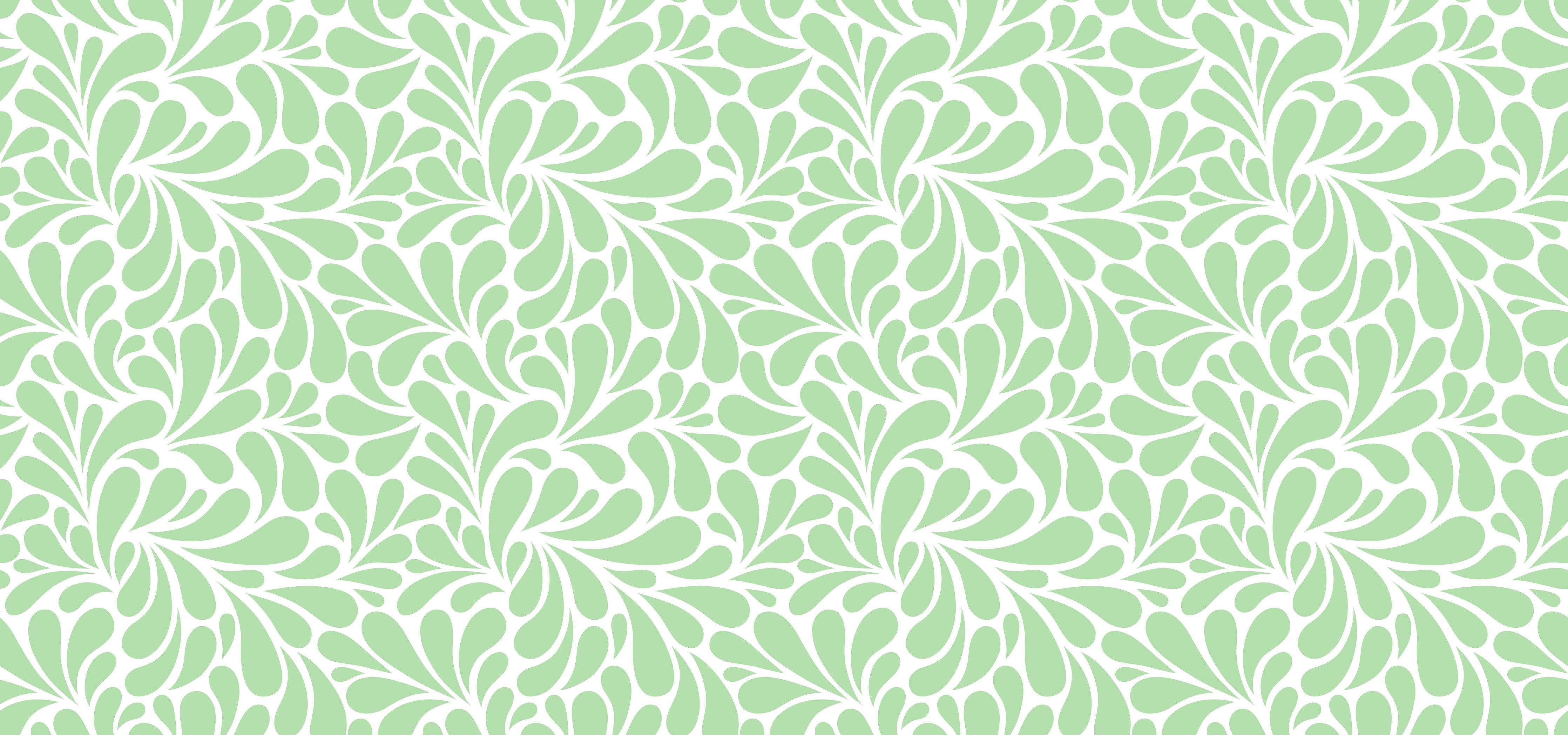 WC-Rückwand-Grünes florales Ornament Muster