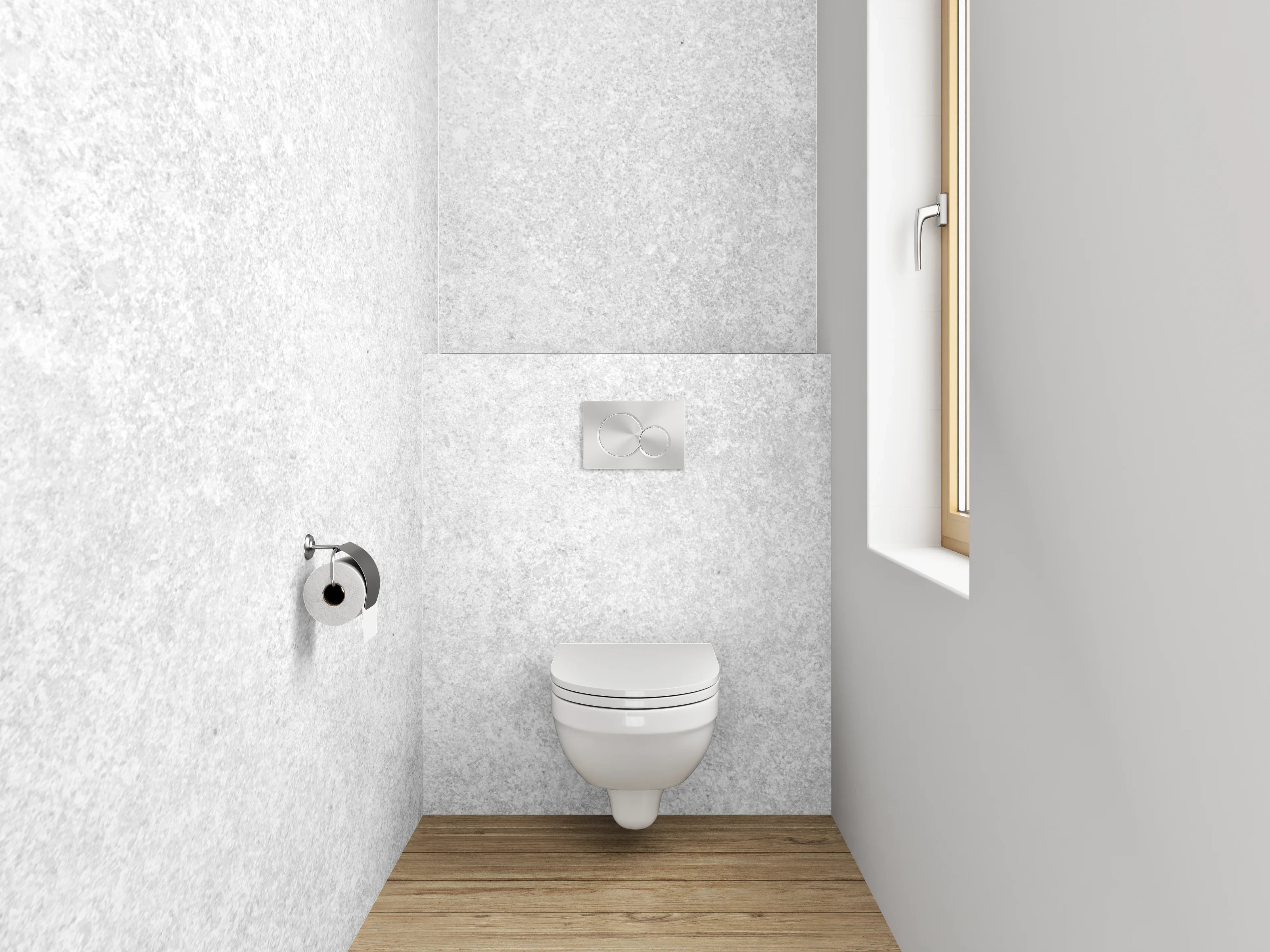 WC-Rückwand - Helle Grau-Texturwand
