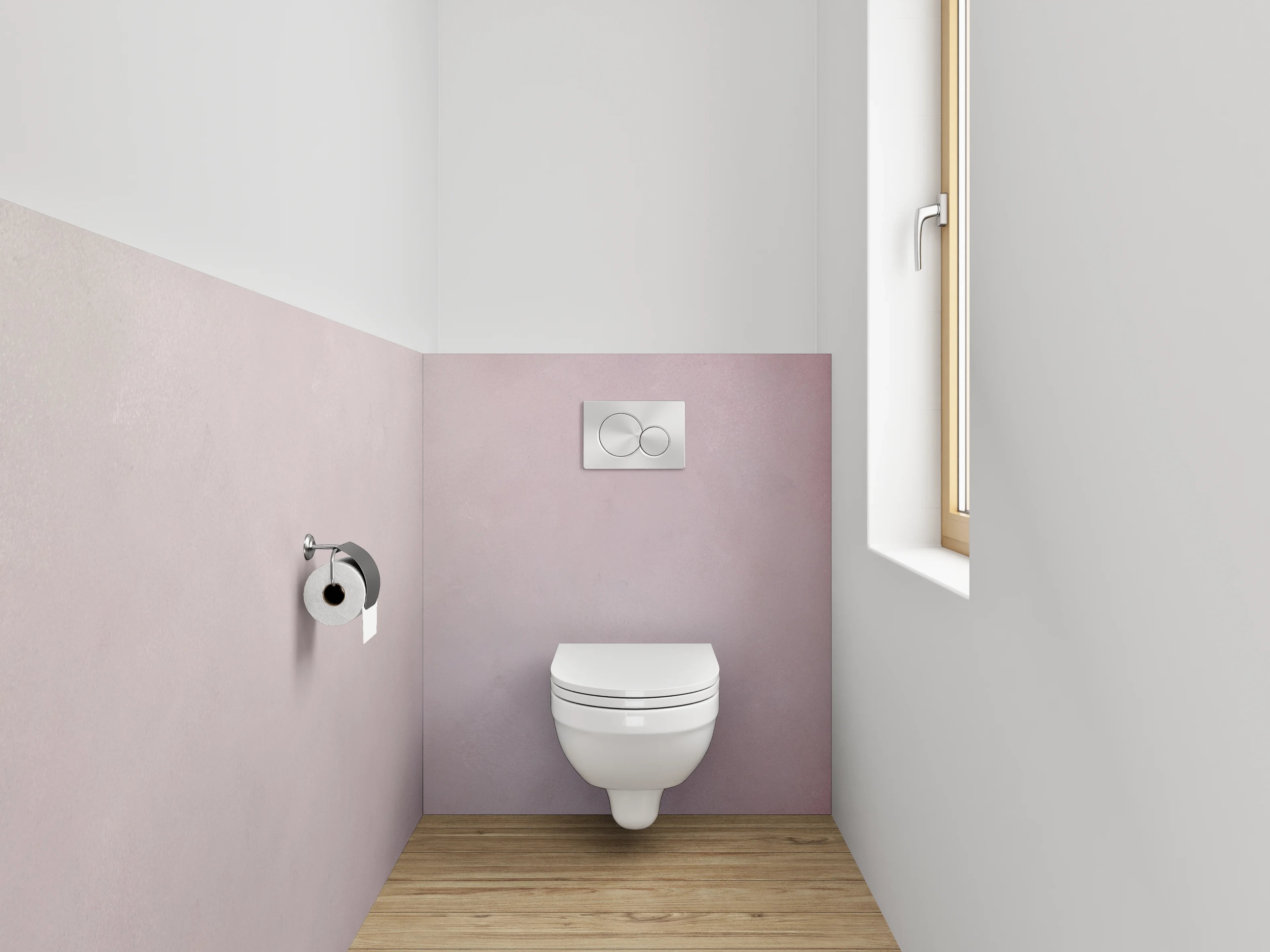 WC-Rückwand - Helle Graustruktur im Weiß