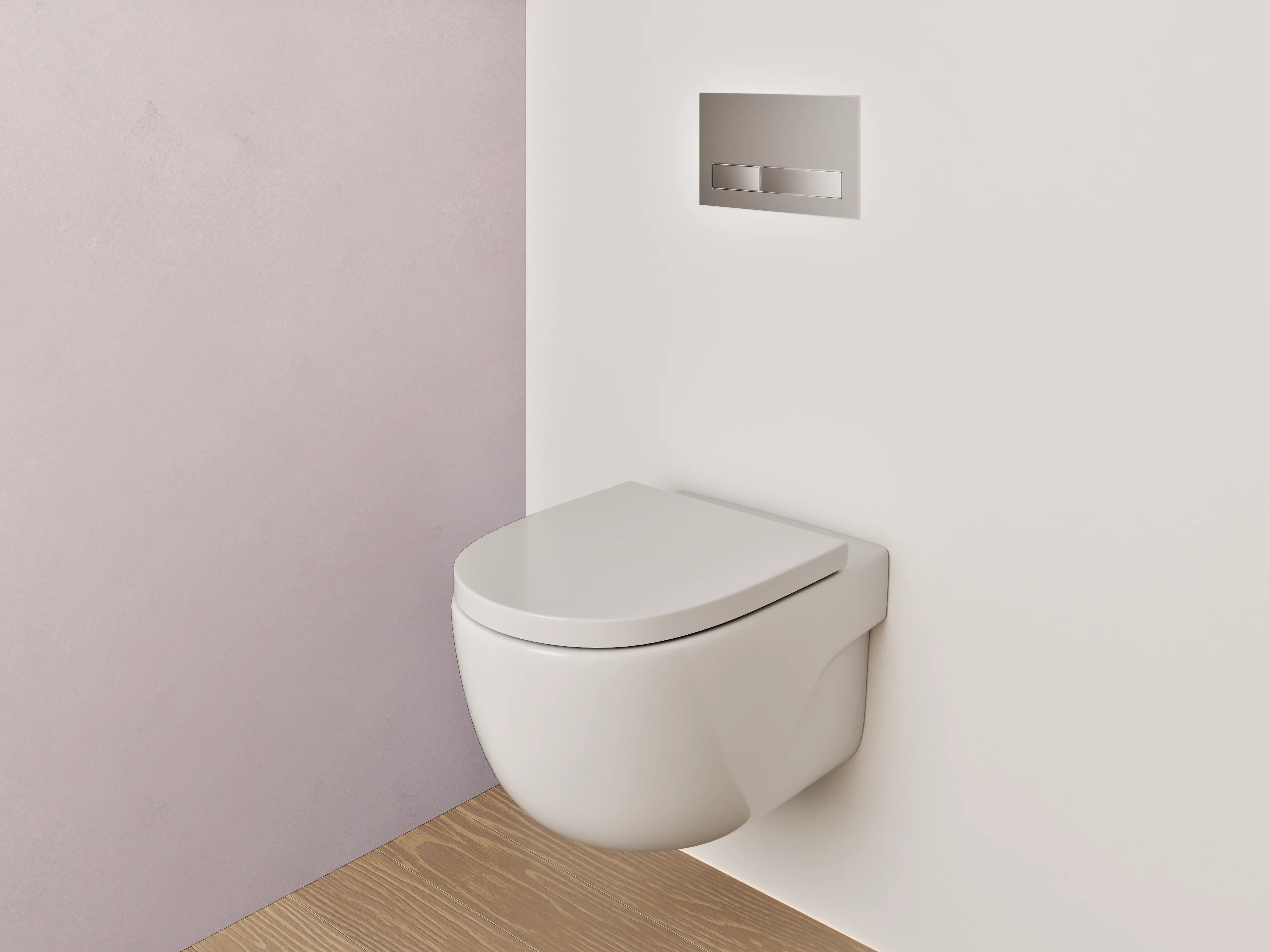 WC-Rückwand - Helle Graustruktur im Weiß