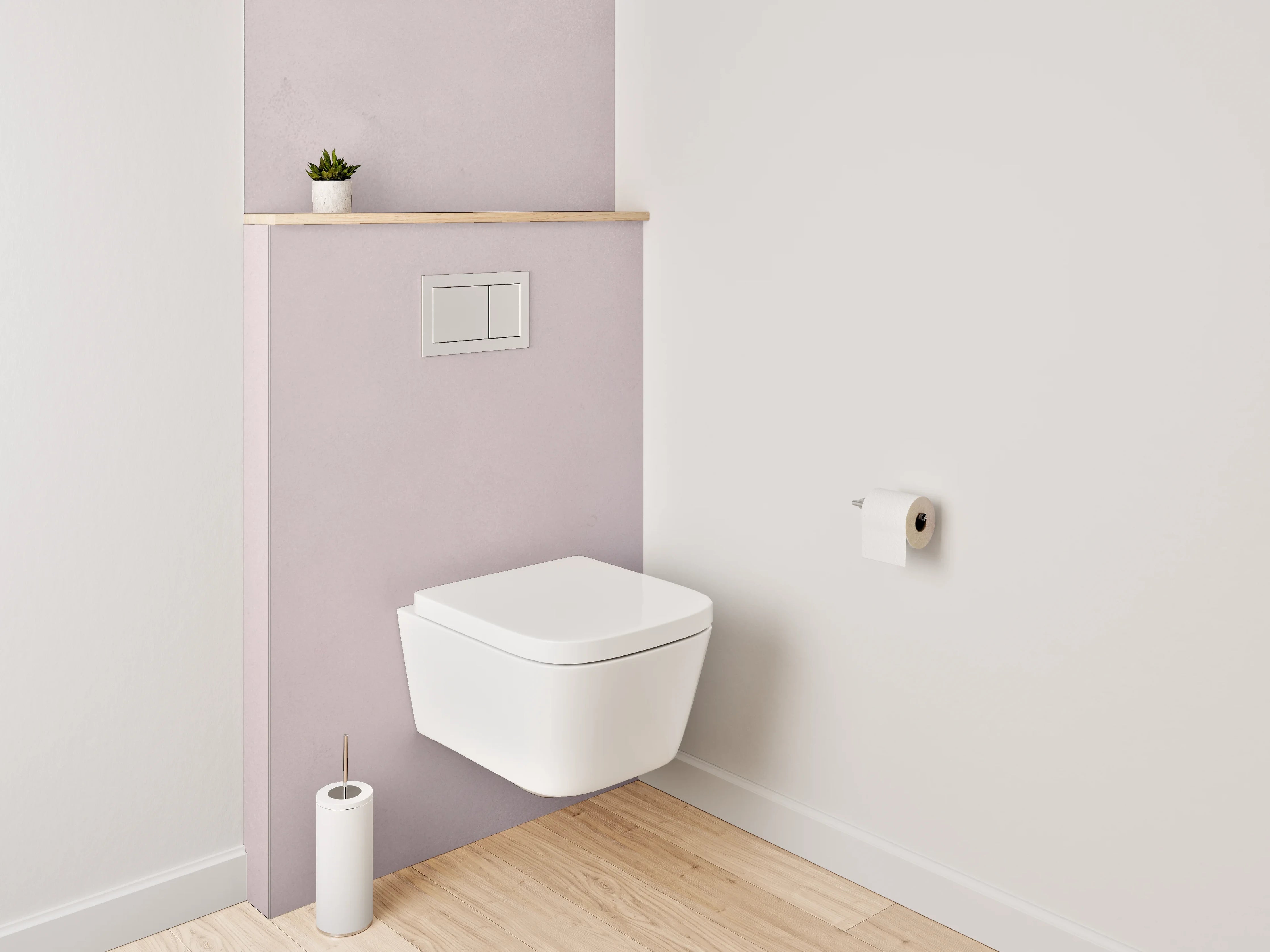WC-Rückwand - Helle Graustruktur im Weiß