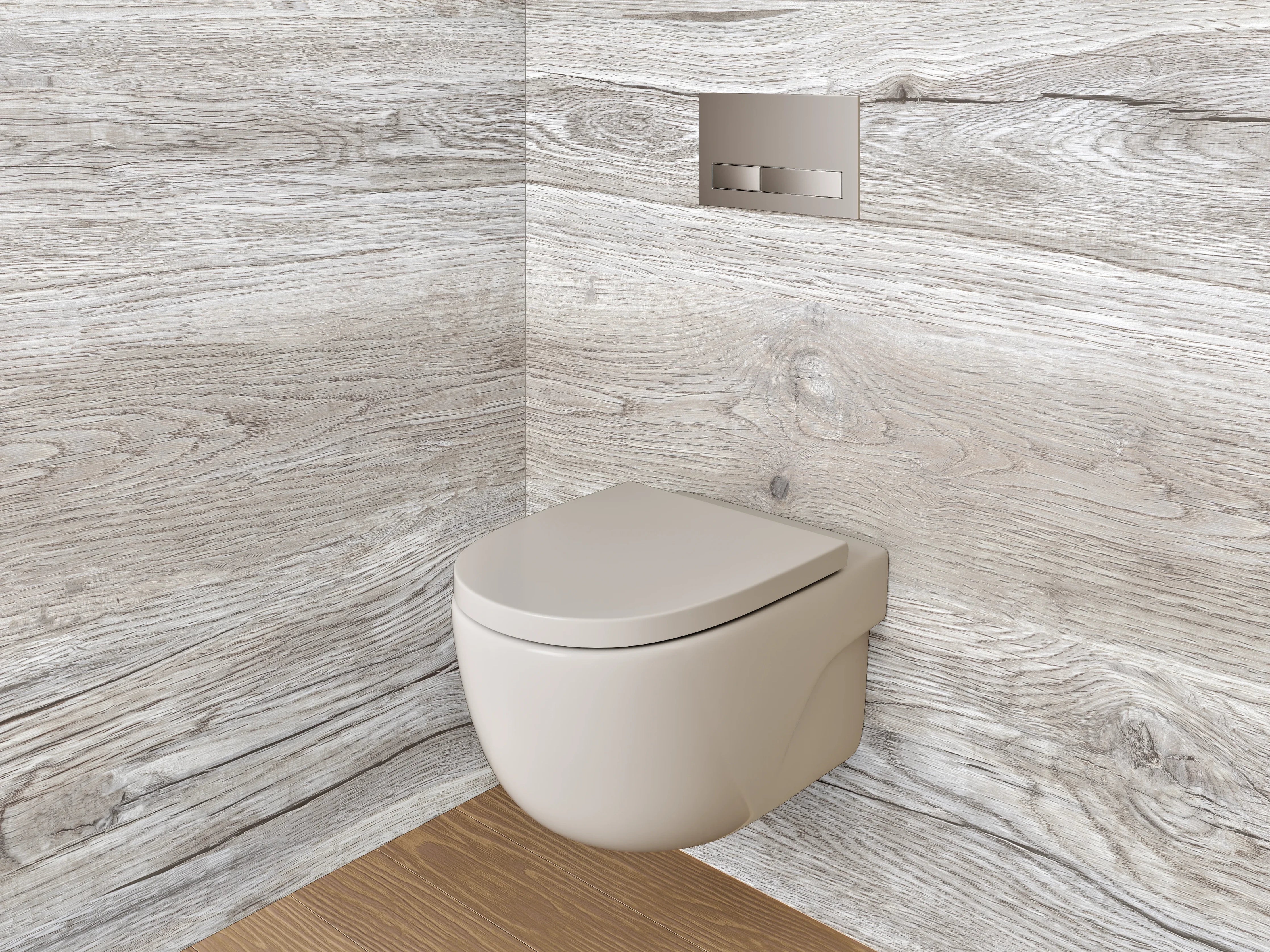 WC-Rückwand - Helle Holzboden-Textur