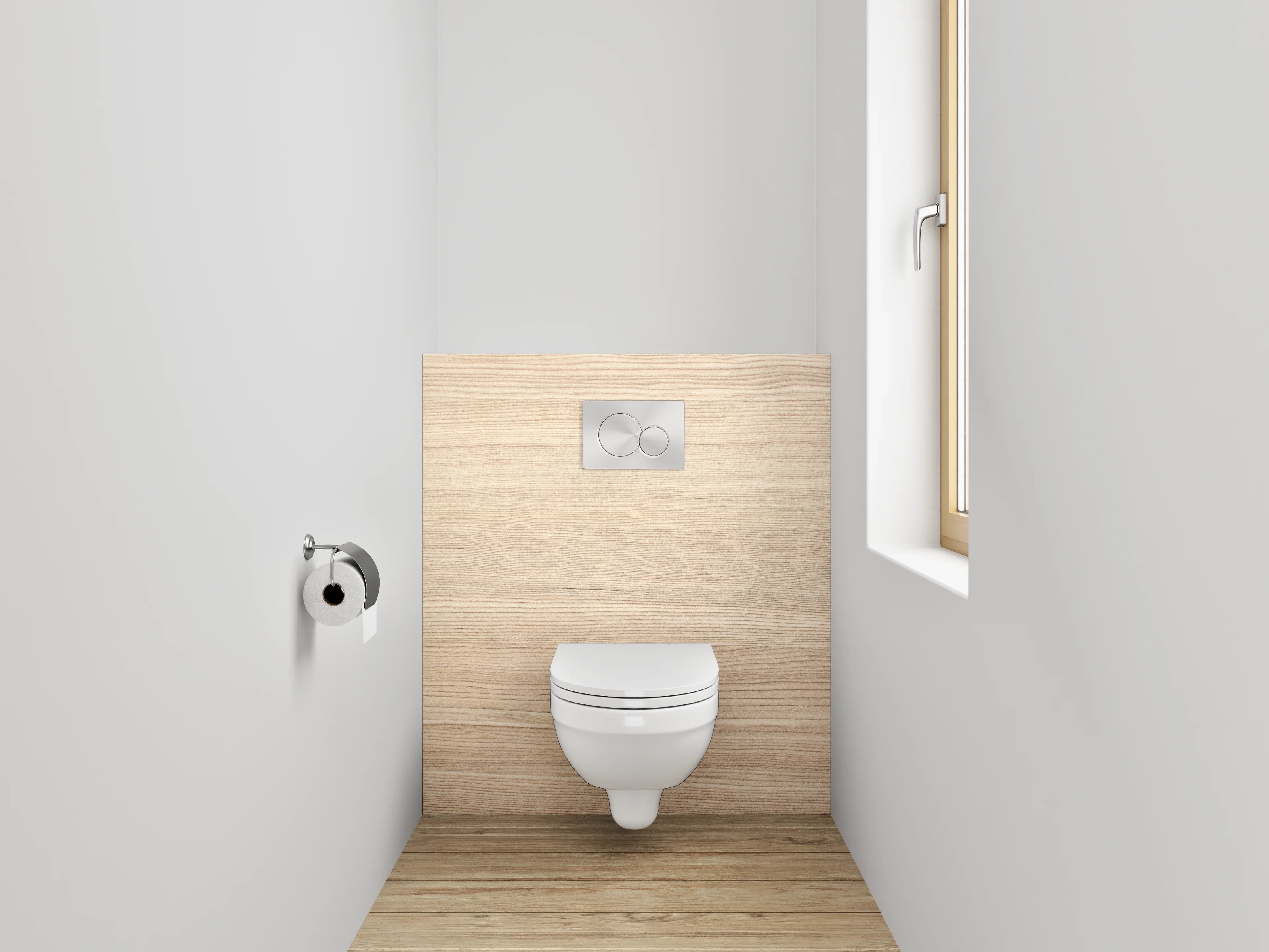 WC-Rückwand - Helle Holzoptik Struktur