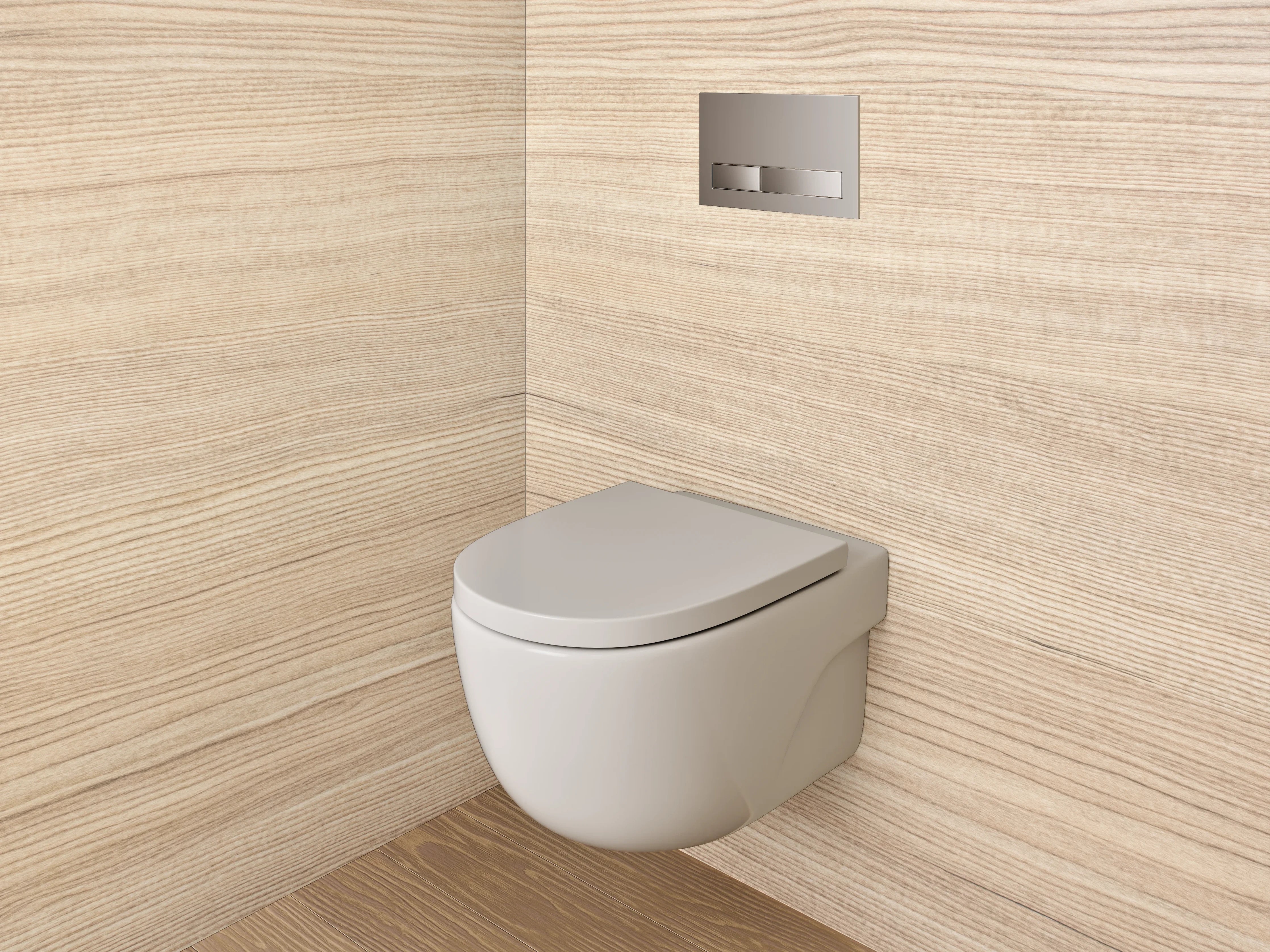 WC-Rückwand - Helle Holzoptik Struktur