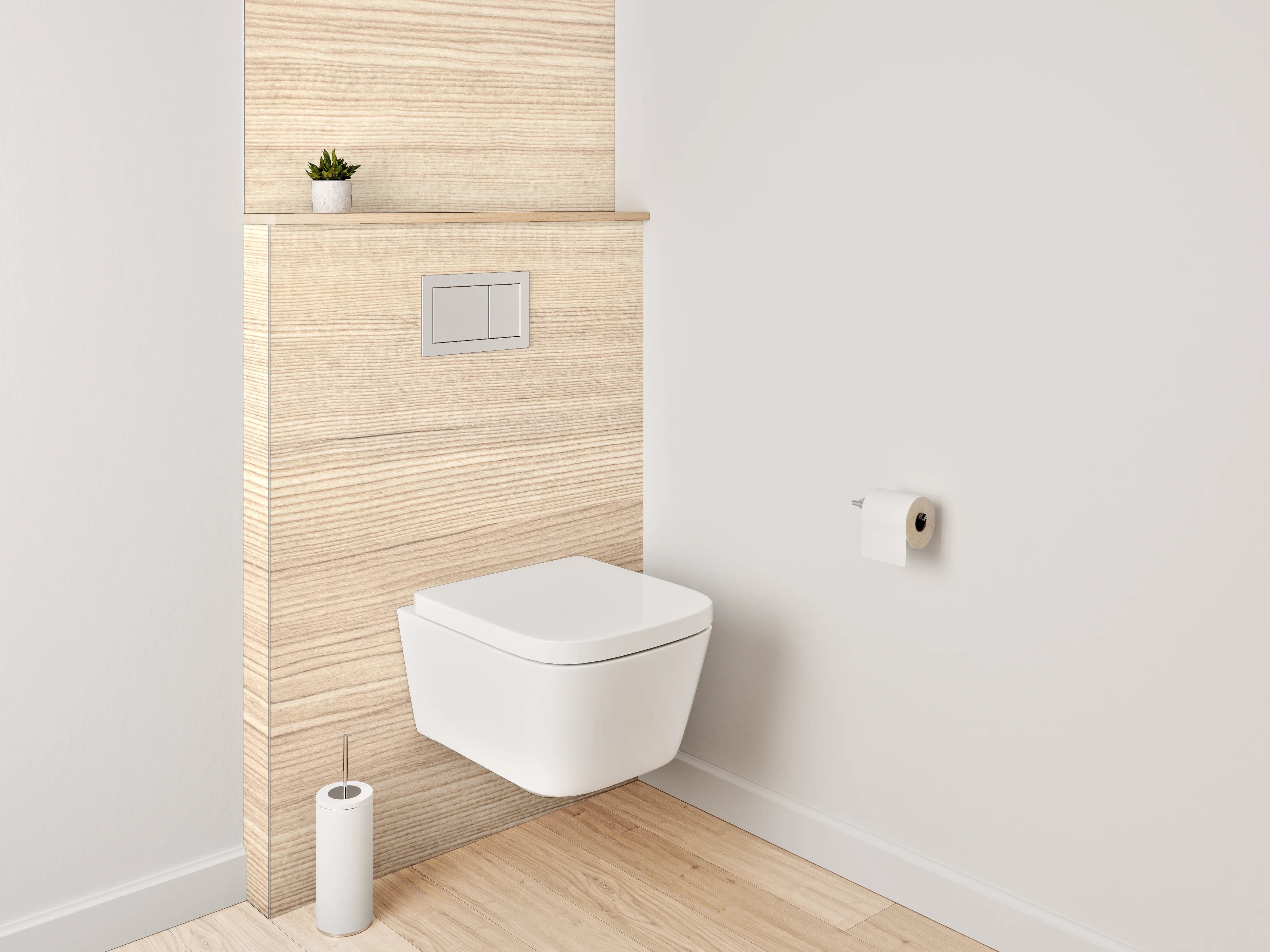 WC-Rückwand - Helle Holzoptik Struktur