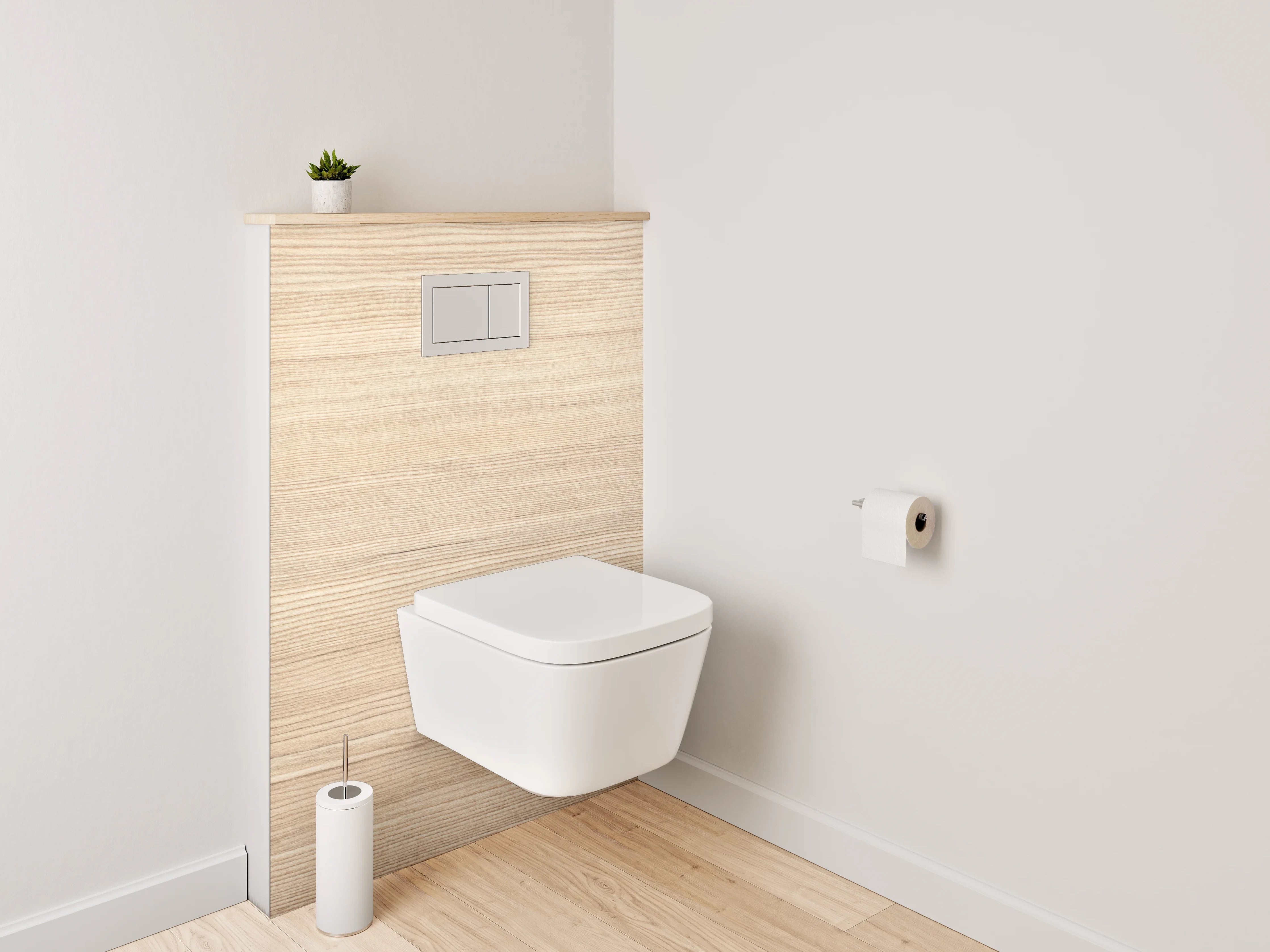 WC-Rückwand - Helle Holzoptik Struktur