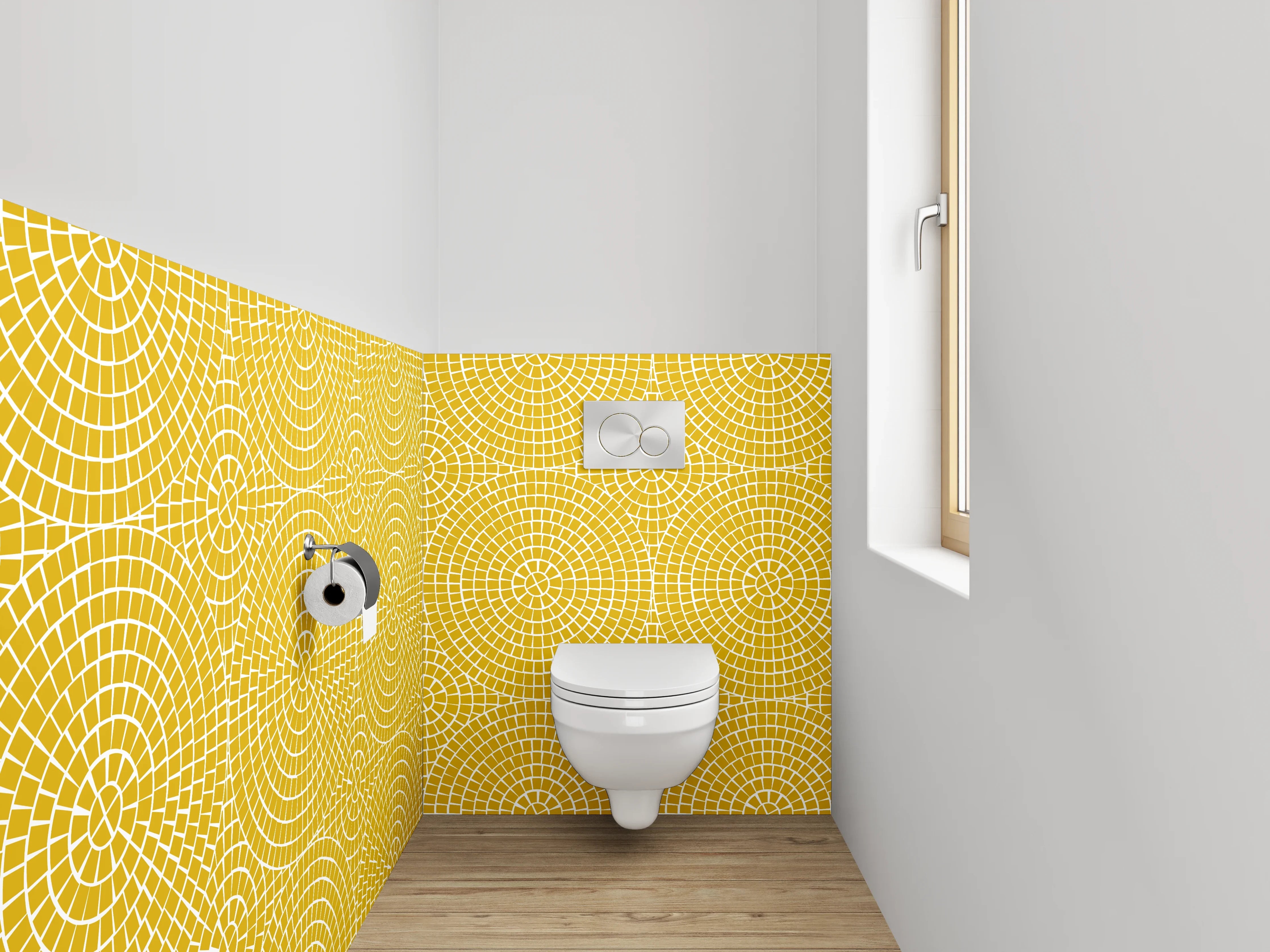 WC-Rückwand - Helle und elegante Muster-Designs